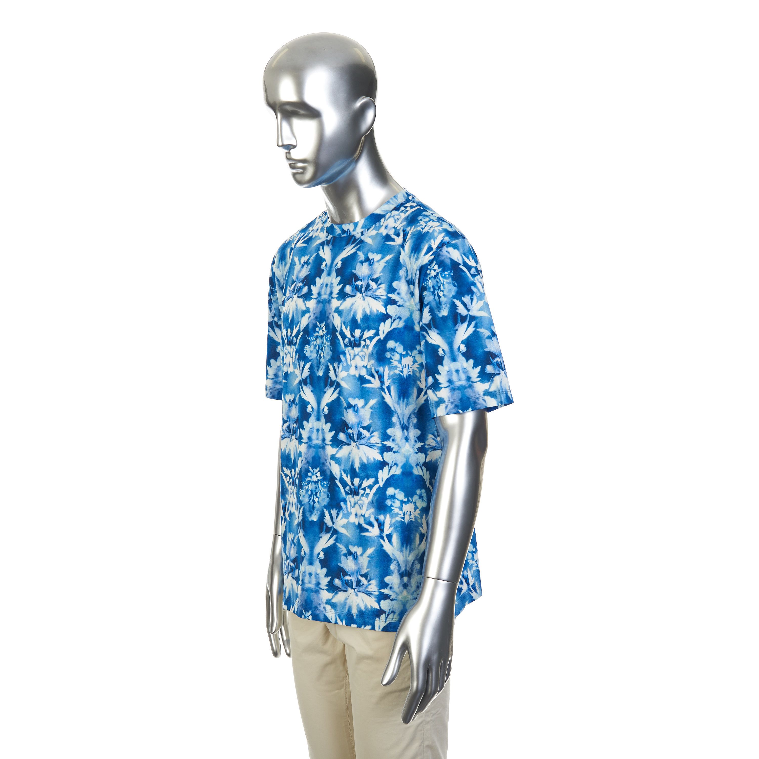 Berluti Indigo Blue Printed T-Shirt Size US S / EU 44-46 / 1 - 3 Thumbnail