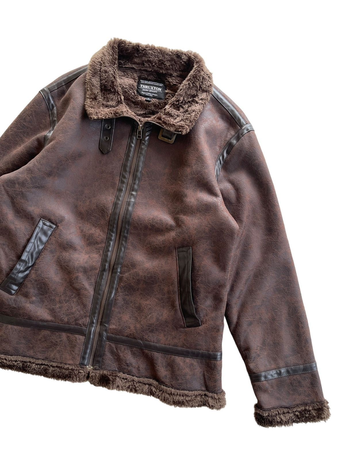 Japanese Brand Thruxton Faux Fur Shearling Polyester Jacket Size US M / EU 48-50 / 2 - 8 Thumbnail