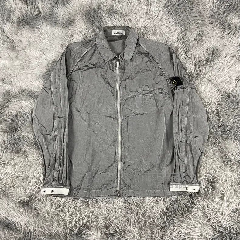 Stone Island Stone Island Silver Metal Nylon Jacket Size US XXL / EU 58 / 5 - 1 Thumbnail