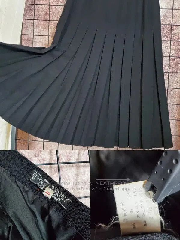 Givenchy Givenchy Black Pleated Midi Skirt for Women . Size 23" - 2 Thumbnail