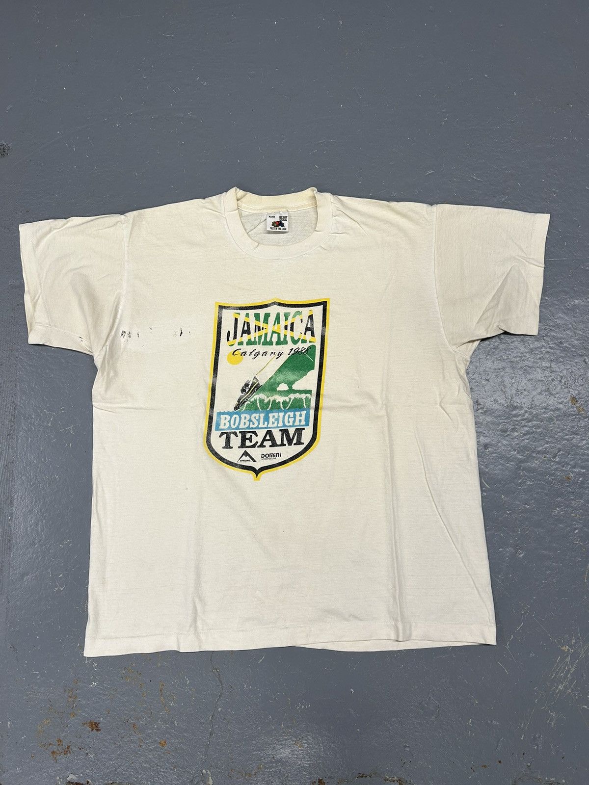 USA Olympics × Vintage Crazy Vintage 1988 Jamaica Bobsleigh Team Olympic Tee Shirt Size US L / EU 52-54 / 3 - 1 Thumbnail