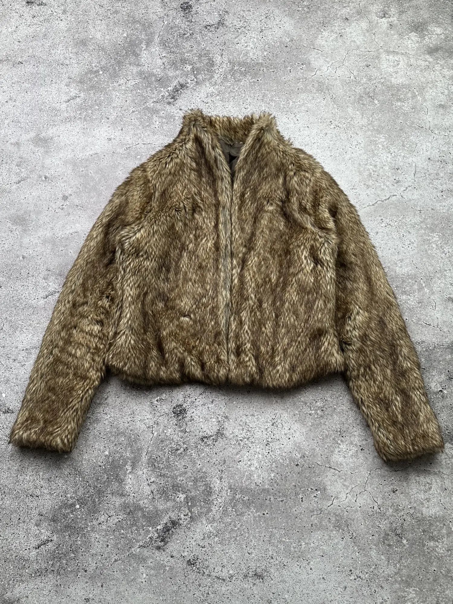Vintage Vintage Cropped Faux Fur Jacket C7(V106)E8 Size S / US 4 / IT 40 - 1 Thumbnail