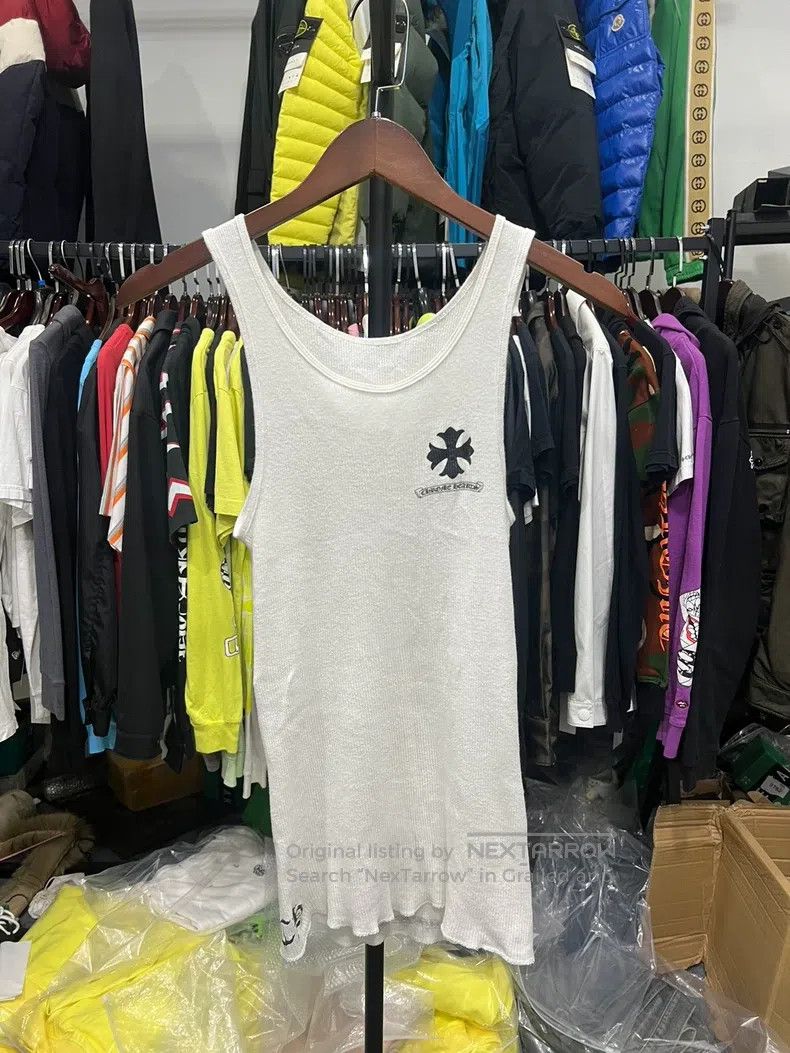 Chrome Hearts CHROME HEARTS Size M White scroll cross circle vest Size M / US 6-8 / IT 42-44 - 1 Thumbnail