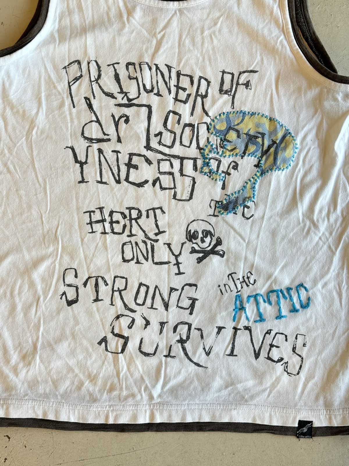 In The Attic Y2K In The Attic Skull Punk Riot Poem Sleeveless Size US M / EU 48-50 / 2 - 3 Thumbnail