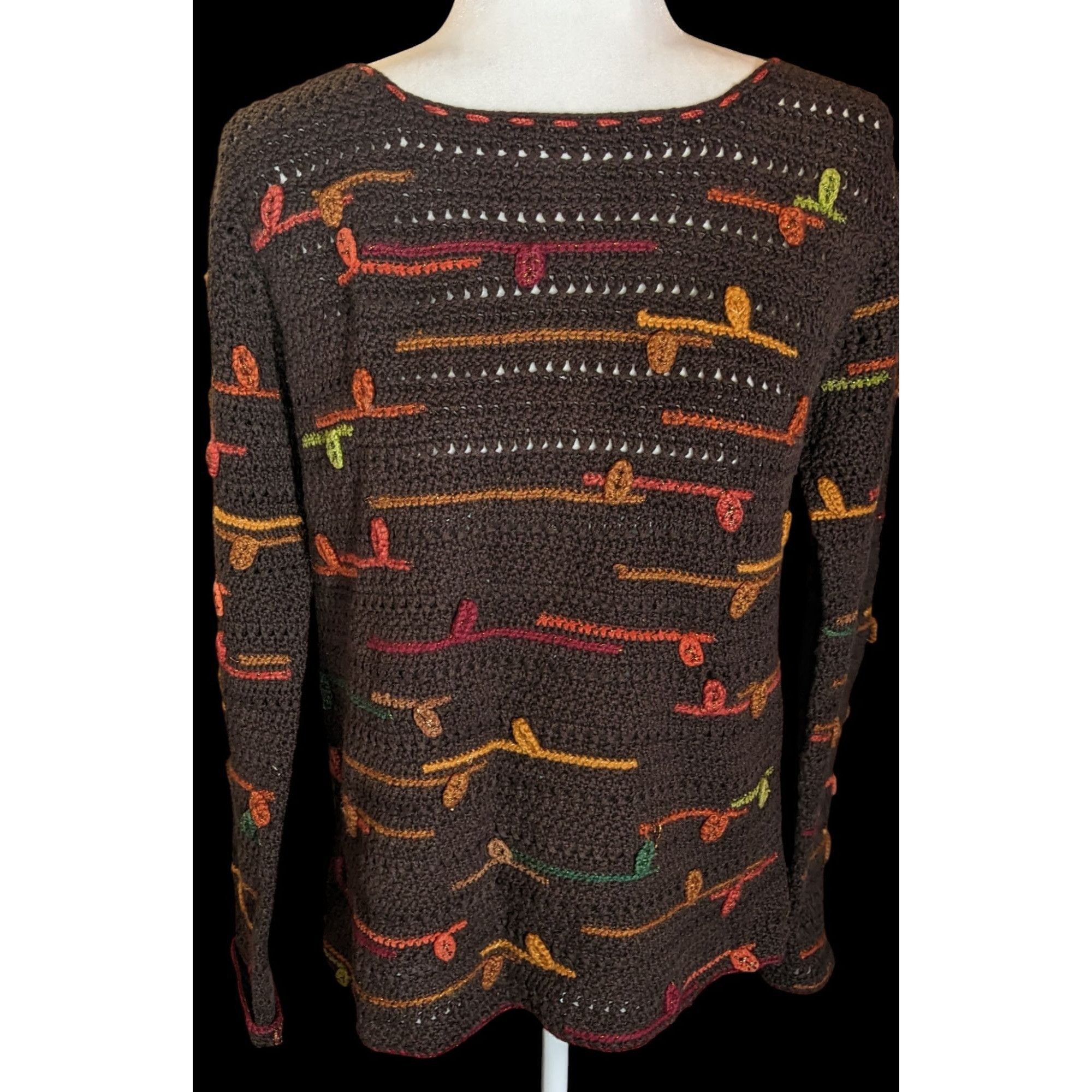 Other Vintage Marisa Christina Cottagecore Abstract Hand Knitted S Size S / US 4 / IT 40 - 1 Thumbnail
