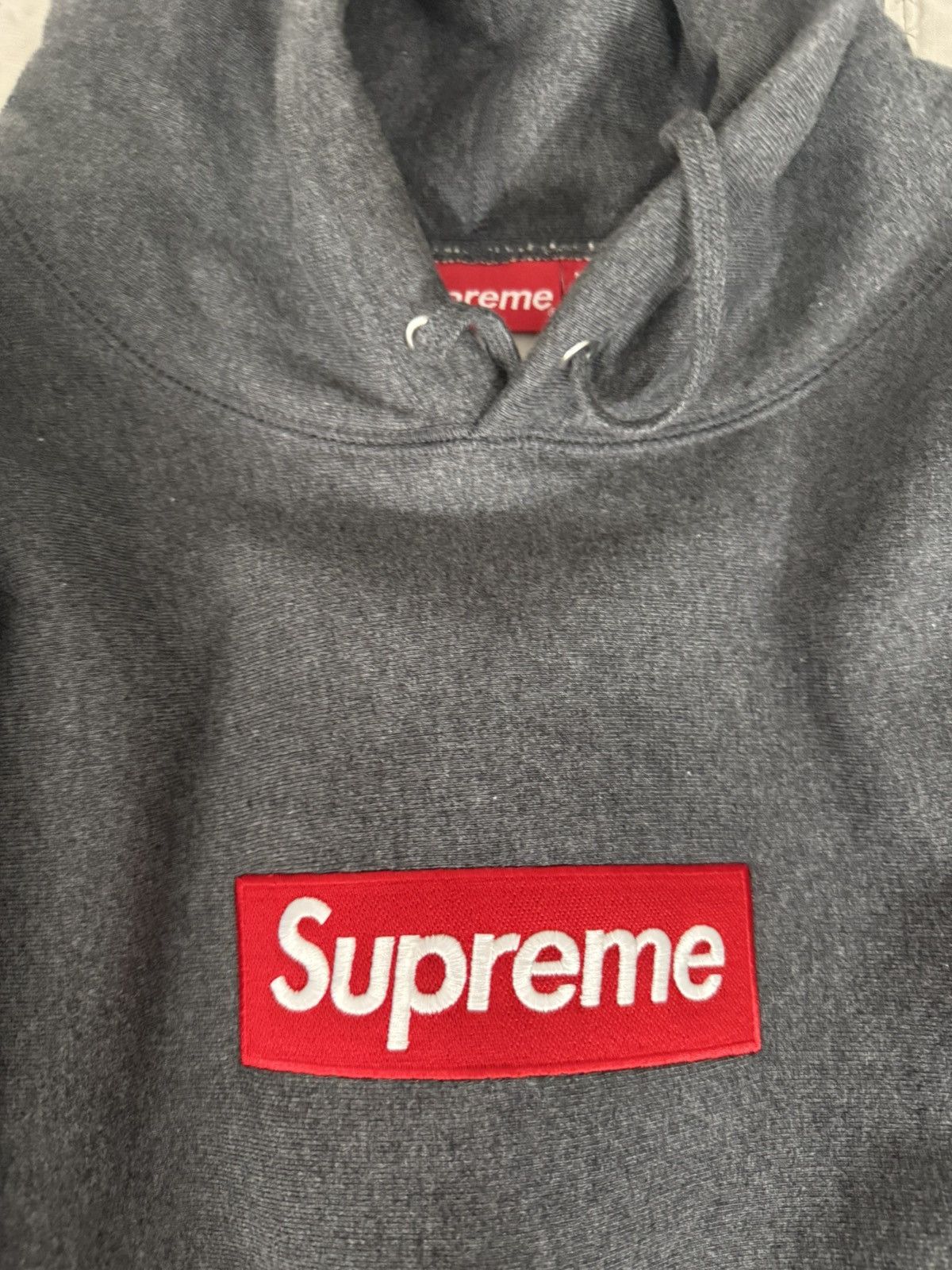 Supreme box logo hoodie 2021 - Charcoal size xl