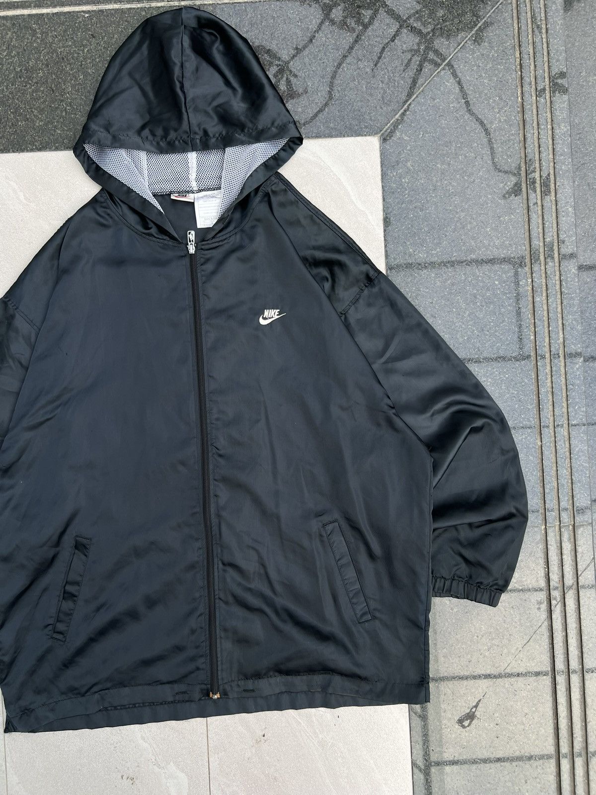 Nike 90s Nike Retro Logo Vintage Y2K Oversized Hooded Jacket Size US XL / EU 56 / 4 - 3 Thumbnail