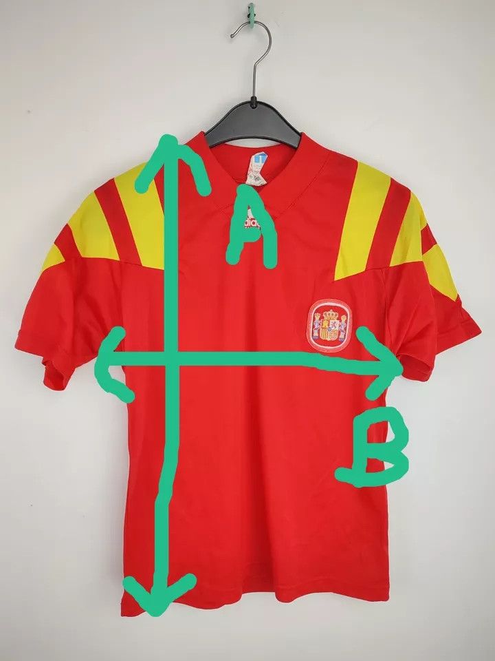 Adidas adidas vintage 1992-94 Spain Home FOOTBALL Kit SHIRT SOCCER Size US L / EU 52-54 / 3 - 8 Thumbnail