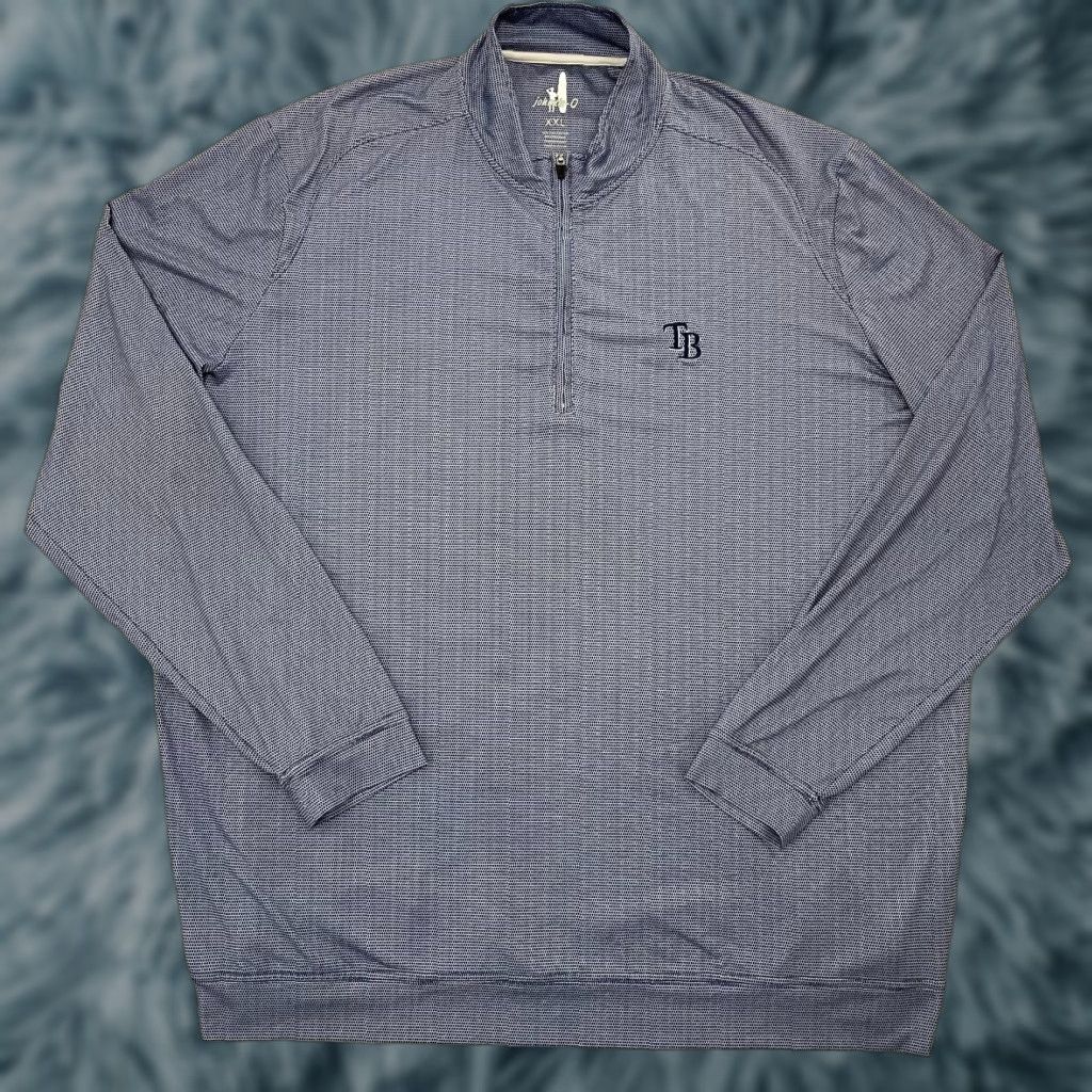 johnnie-O Johnnie O Sweater 2XL Adult Blue Tampa Bay Rays Pullover 1/4 Zip Logo Mens XXL Size Regular M Size US XXL / EU 58 / 5 - 1 Thumbnail