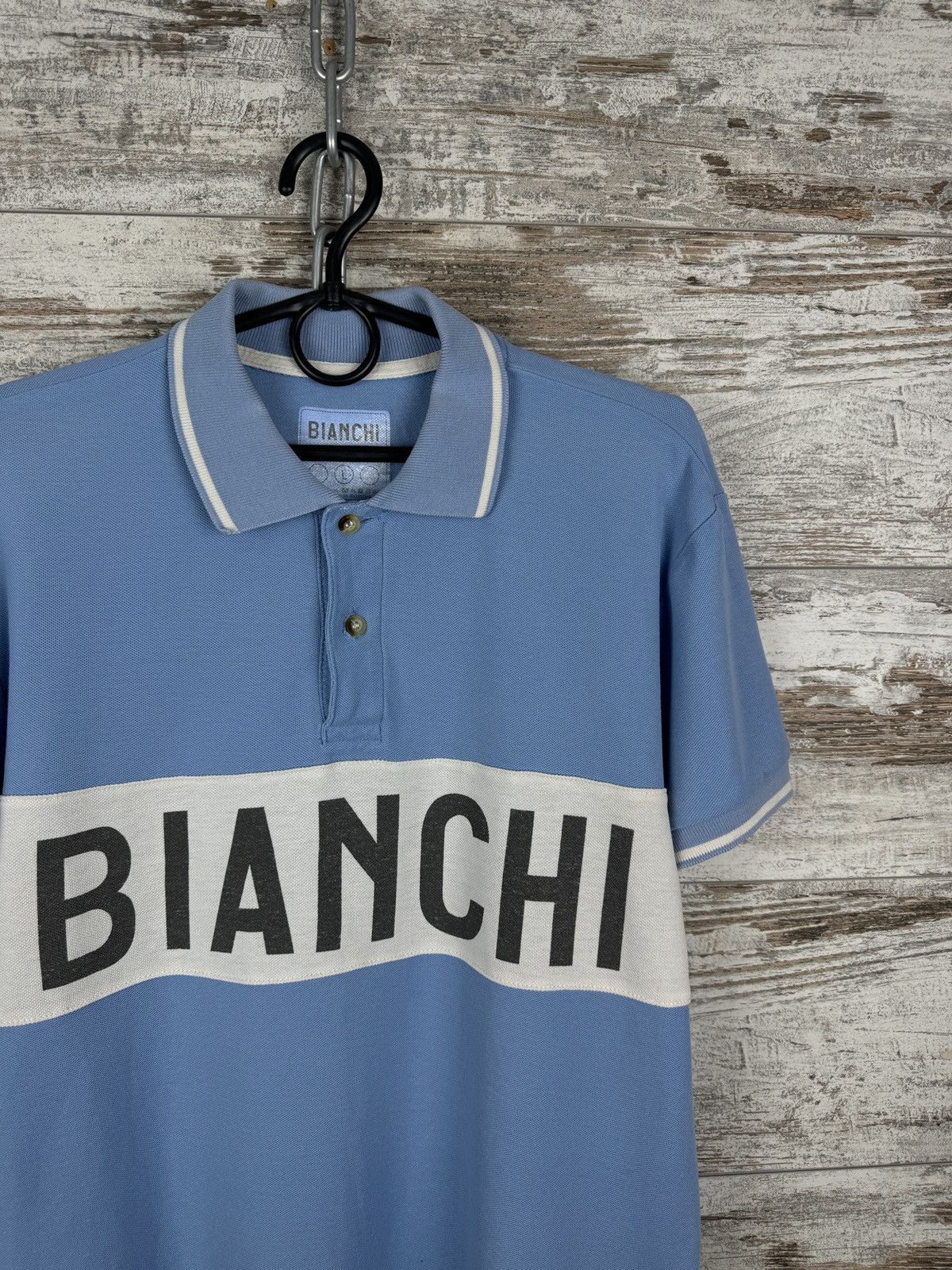 Luigi Bianchi Mens Vintage Bianchi T-shirt polos tee cycle cycling Size US L / EU 52-54 / 3 - 3 Thumbnail