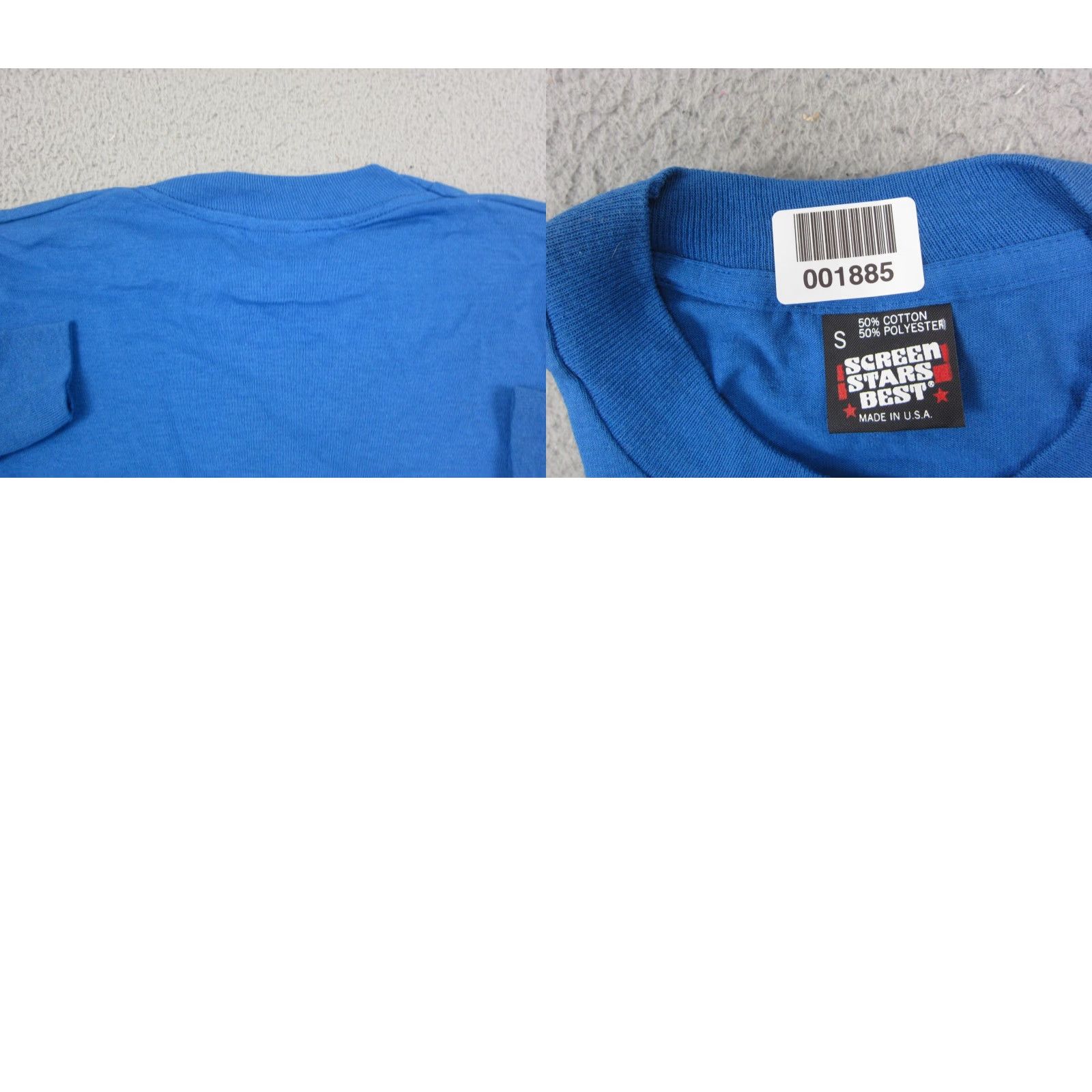 Vintage VINTAGE Screen Stars University of Paris Sorbonne Womens Small Blue Long Sleeve Shirt Size S / US 4 / IT 40 - 9 Thumbnail