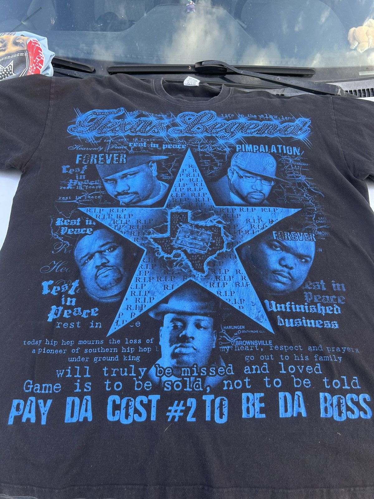 Vintage Vintage Texas Legend DJ Screw Fat Pat Pimp C Big Moe H.A.W.K Size US XXL / EU 58 / 5 - 3 Thumbnail