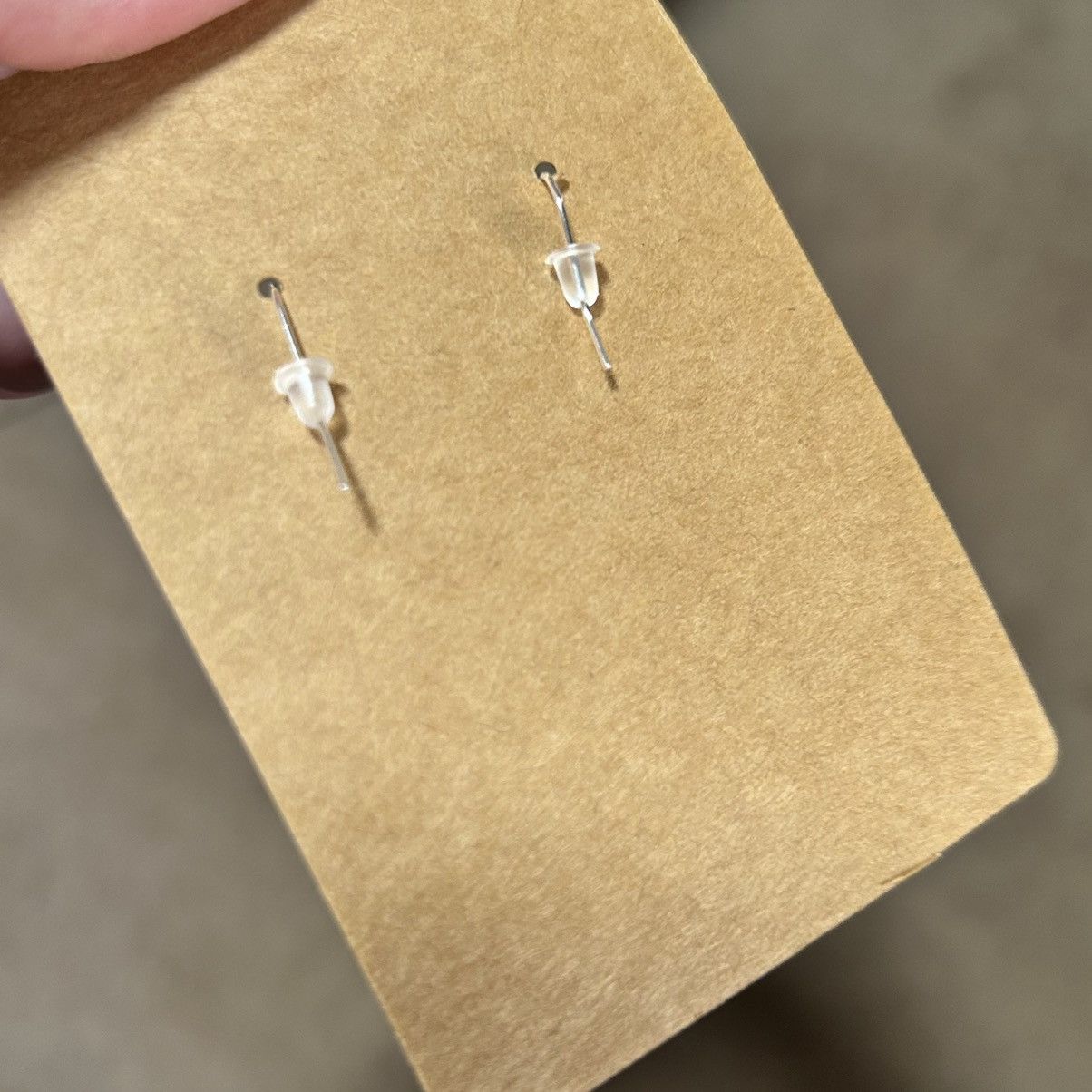 Handmade Handcrafted elegant vintage bead cat eye glass earrings Size ONE SIZE - 4 Thumbnail
