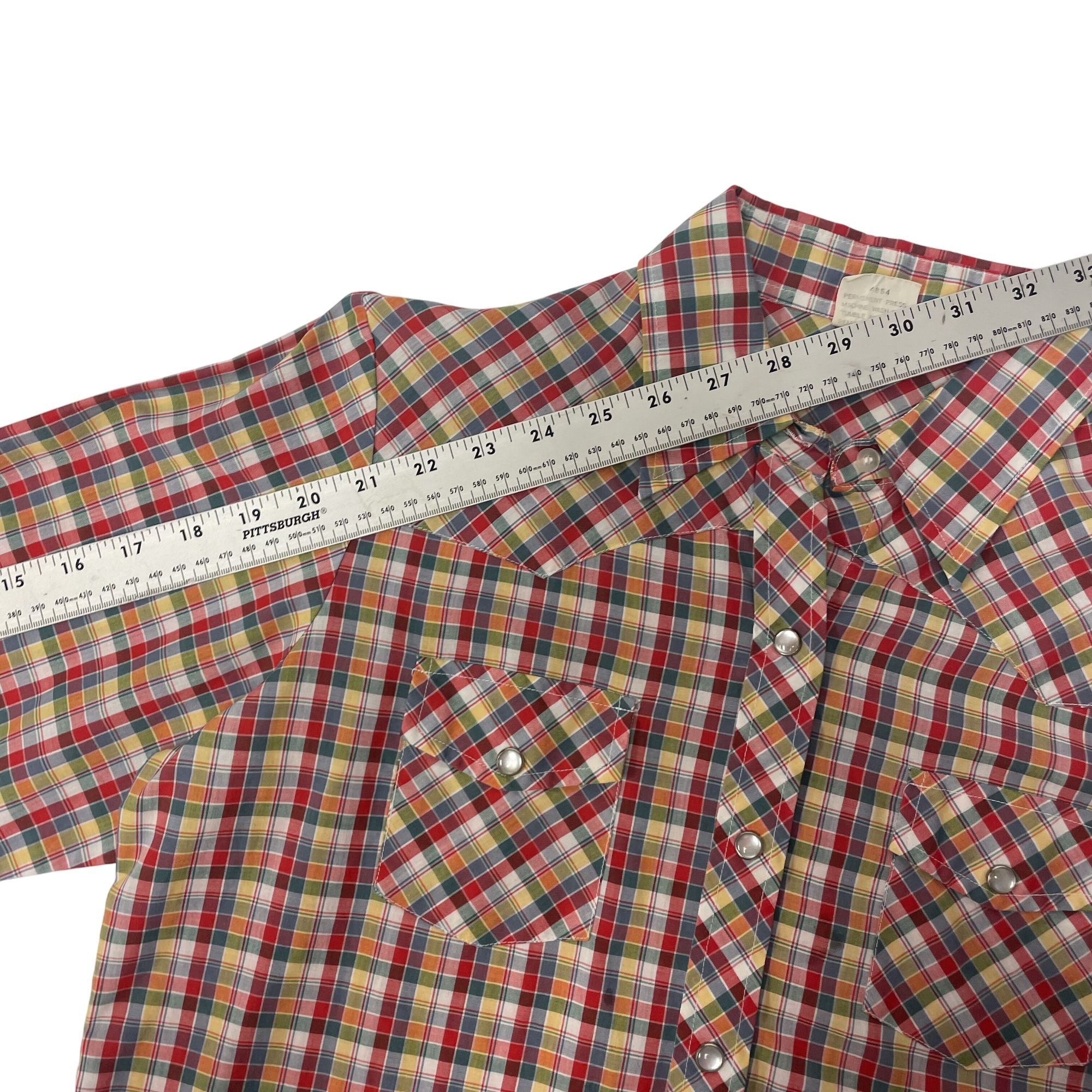 Other Vtg PLAID HIPPIE Cowboy Western RODEO Pearl Snap Shirt Size M / US 6-8 / IT 42-44 - 6 Thumbnail