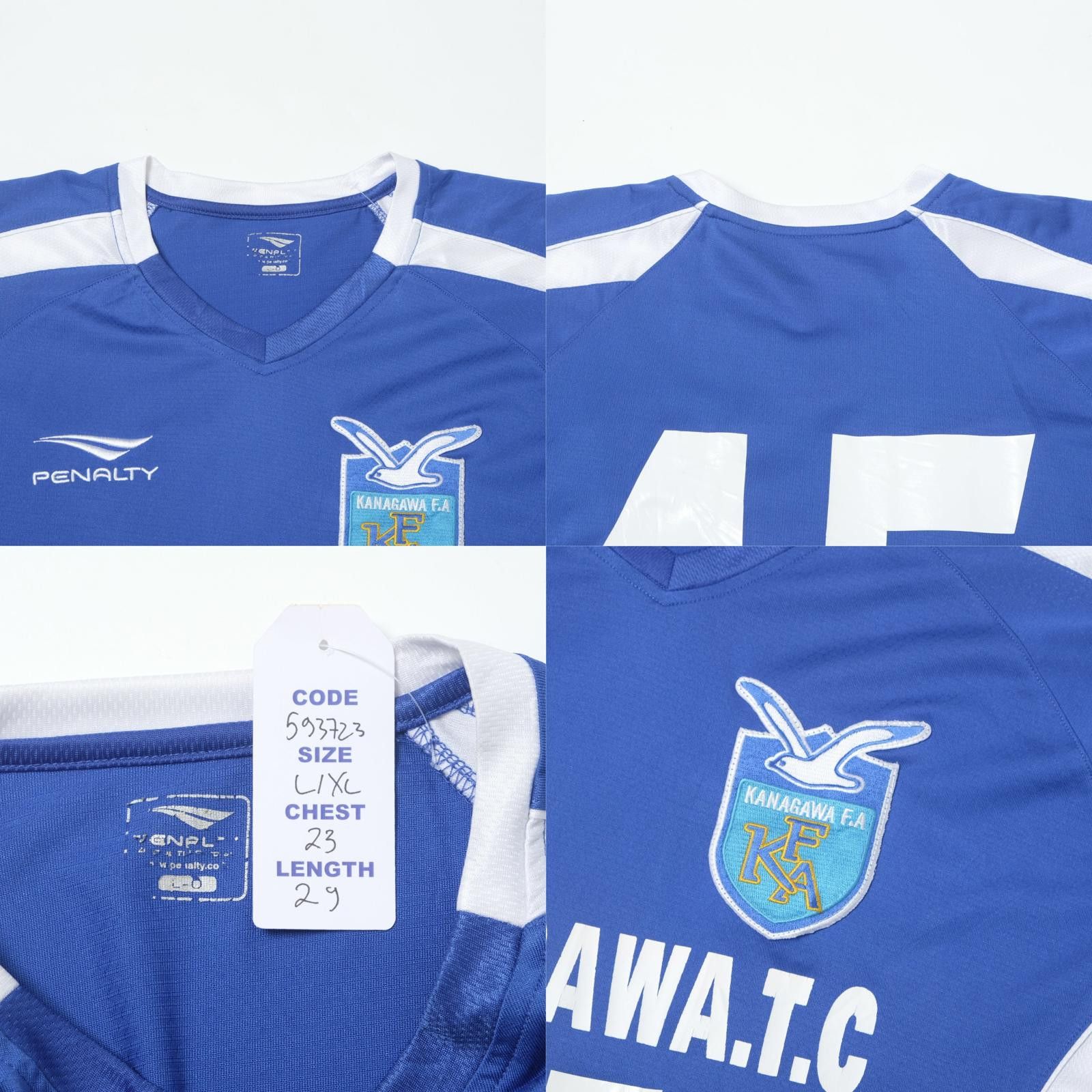 Penalty Kanagawa FA Home Shirt Penalty J-League (L/XL) Size US L / EU 52-54 / 3 - 5 Thumbnail