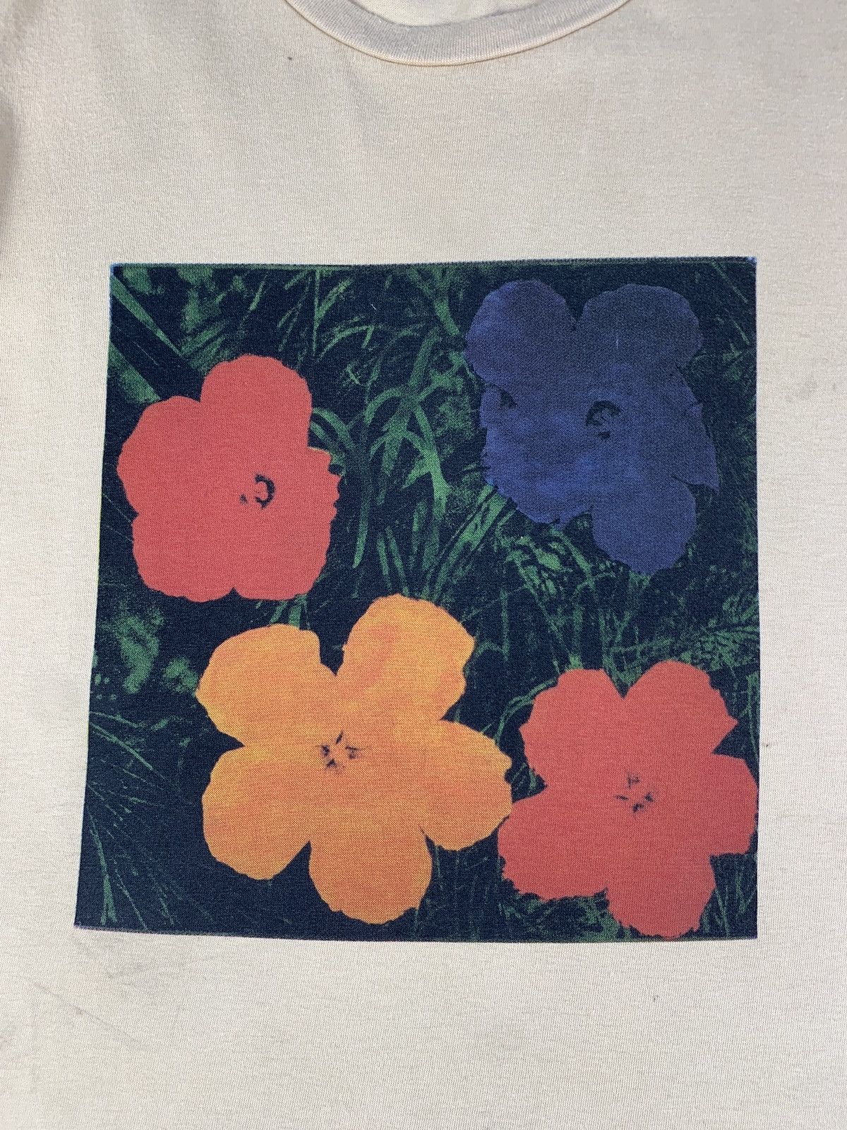 Andy Warhol × Uniqlo Andy Warhol by Uniqlo Flower Icon Painting Art Beige Tee Size US L / EU 52-54 / 3 - 2 Thumbnail