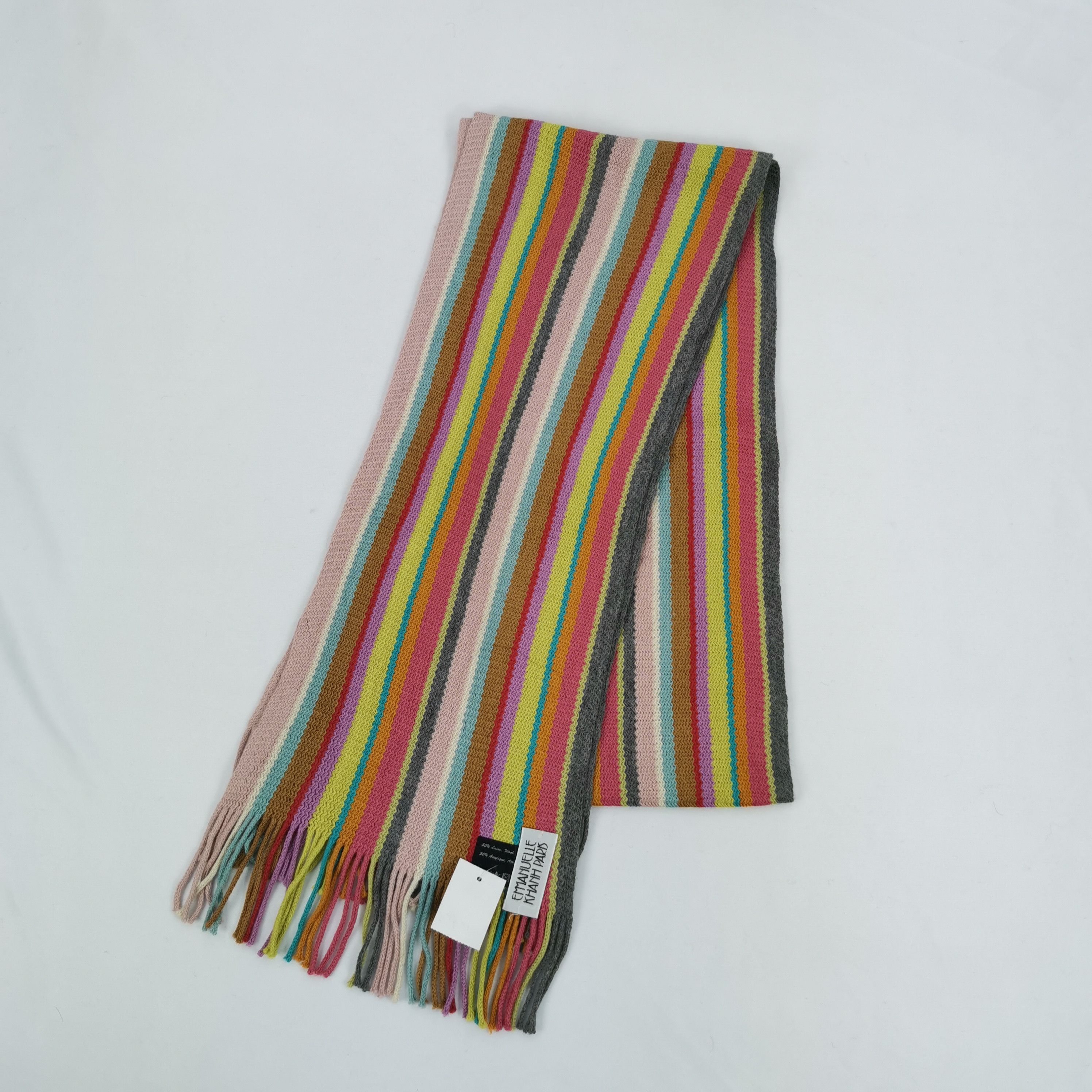 Emmanuelle Khanh Vintage Emmanuelle Khanh Paris Scarf Muffler Wool Scarves Size ONE SIZE - 3 Thumbnail