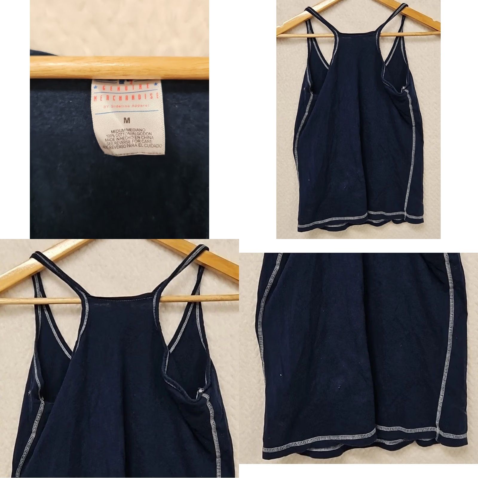 Vintage Texas Rangers MLB Womens Medium Lounge Set Cami Pajama Deep Navy Sideline Apparel Logo (Drawstring) Size ONE SIZE - 9 Thumbnail
