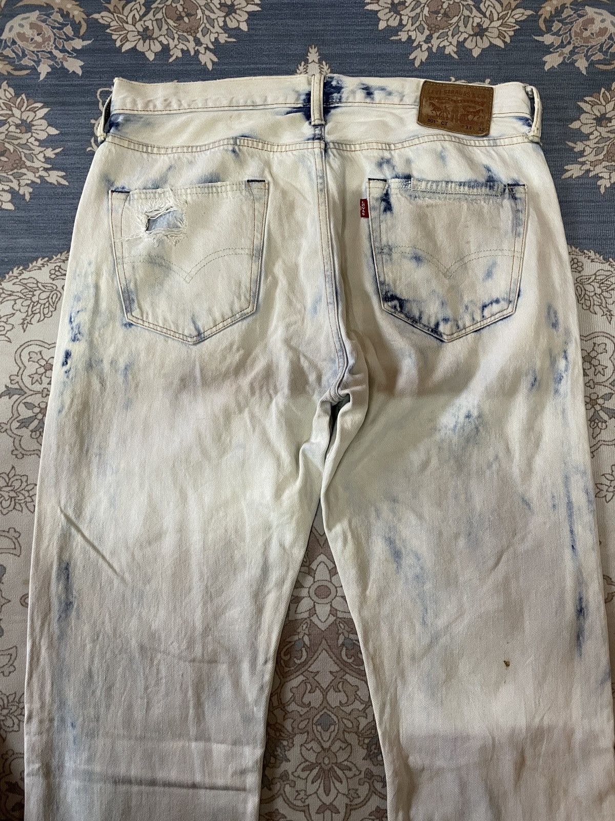 Levi's × Levi's Made & Crafted × Levi's Vintage Clothing Levi’s 501 Bleached boyfriend Denim Patchwork distressed W34 Size US 34 / EU 50 - 14 Thumbnail