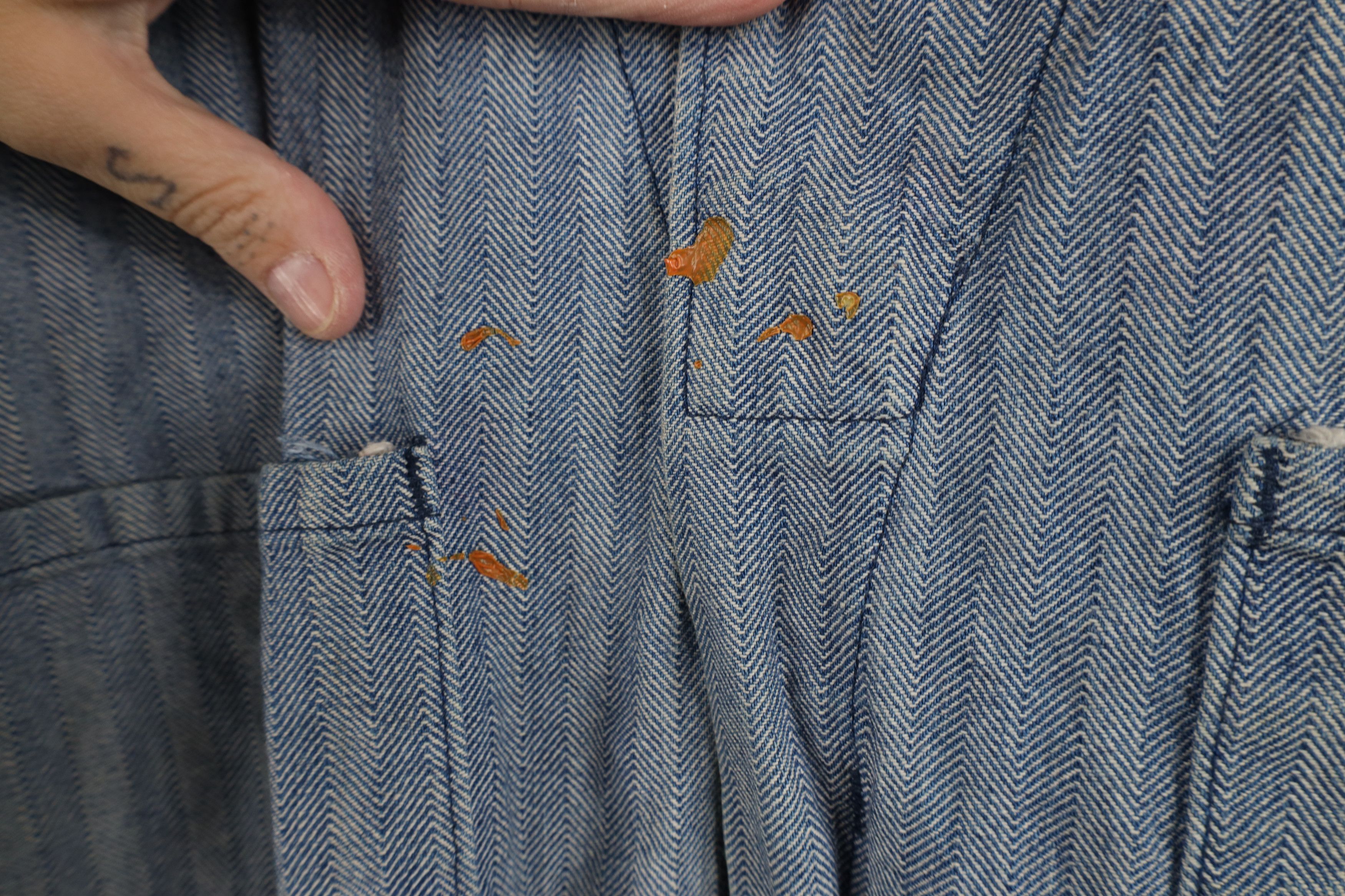 Walls Vintage 70s 80s Walls HBT Herringbone Twill Coveralls Bibs Size US 36 / EU 52 - 14 Thumbnail