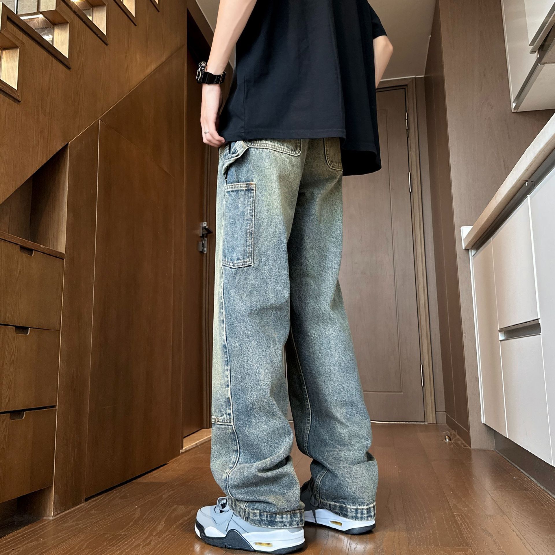 Japanese Brand × Jean Retro loose high street wide leg jeans Size US 32 / EU 48 - 3 Thumbnail