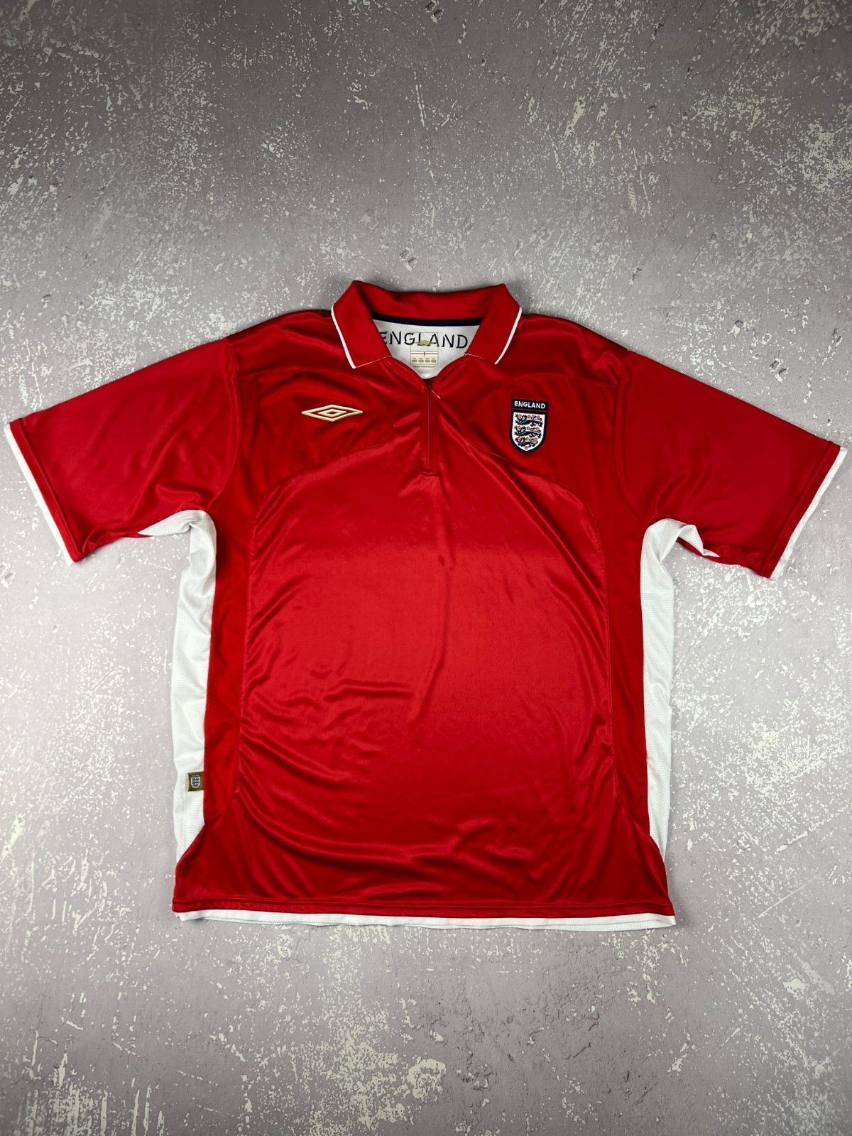 Umbro 2006/2007 Umbro Team England Training Zip Polo Shirt Jersey Size US XXL / EU 58 / 5 - 1 Thumbnail