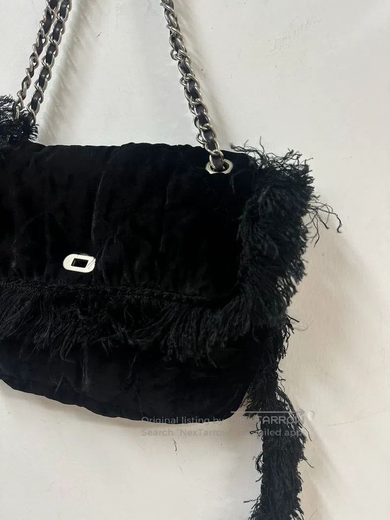 Junya Watanabe Junya Watanabe Fringe Velvet Handbag Size ONE SIZE - 4 Thumbnail