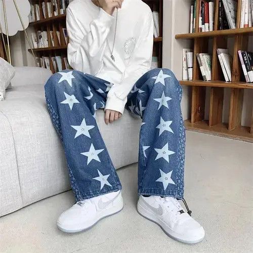 High Sport × Japanese Brand × Jean Japanese style straight patchwork mueki pants Size US 34 / EU 50 - 2 Thumbnail