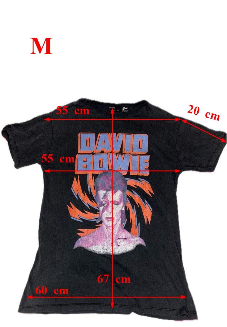 Band Tees Vintage Horror T-Shirt David Bowie Ziggy Stardust Black Size US M / EU 48-50 / 2 - 2 Thumbnail
