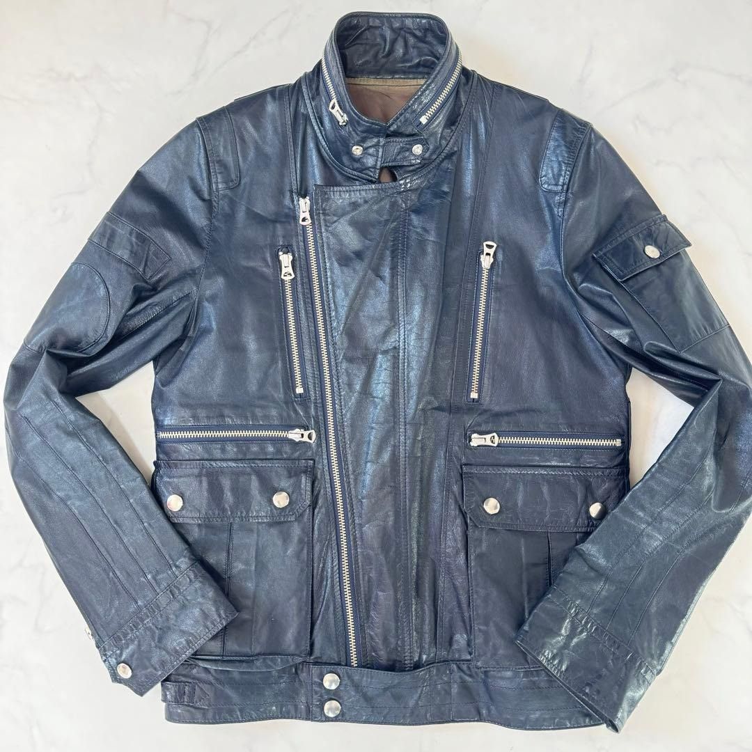 Undercover 07SS navy cow leather jacket 2 Size US M / EU 48-50 / 2 - 1 Thumbnail