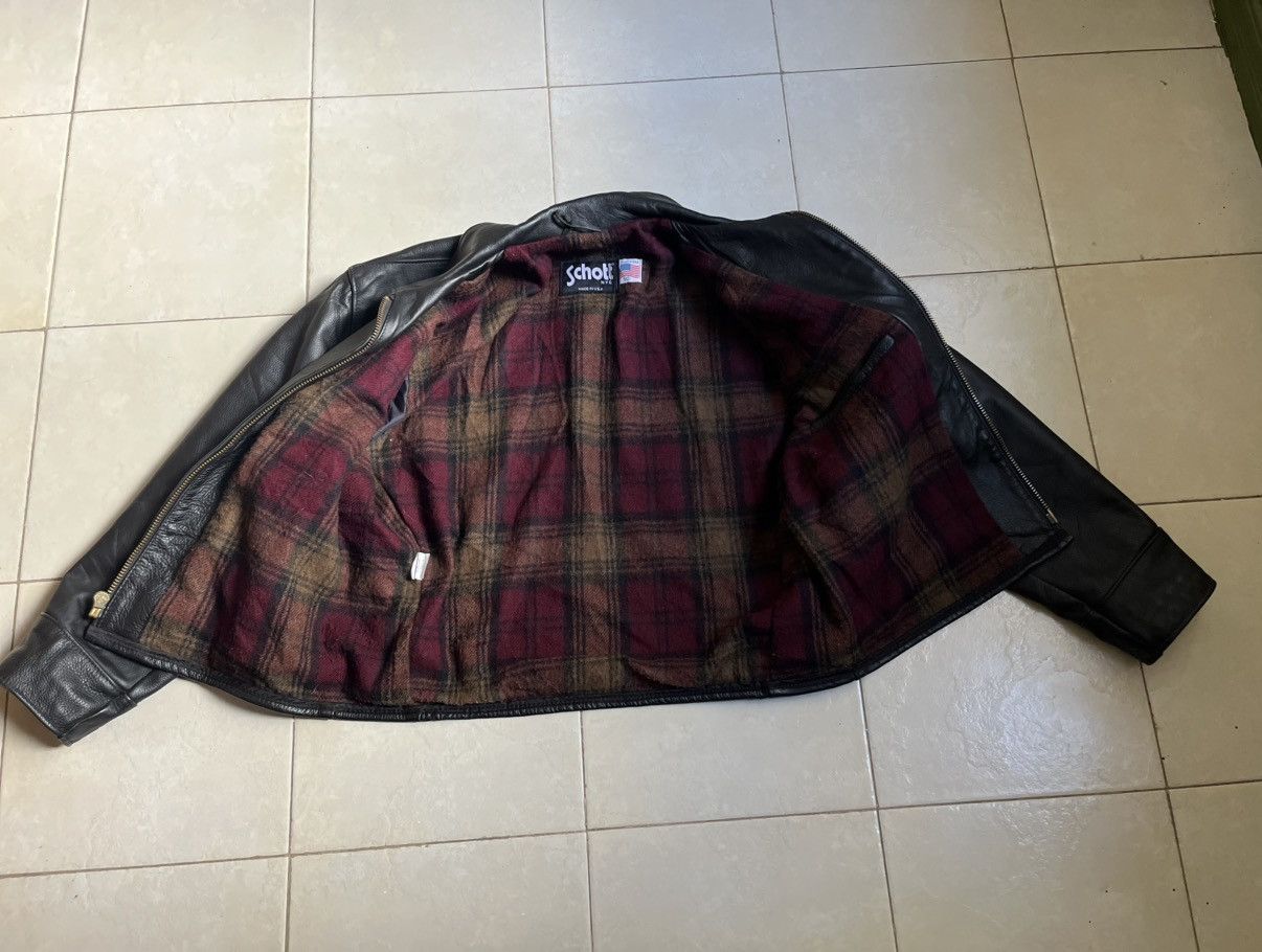 Schott Schott bomber jacket single rider leather jacket sz50, Y2k Size US M / EU 48-50 / 2 - 7 Thumbnail
