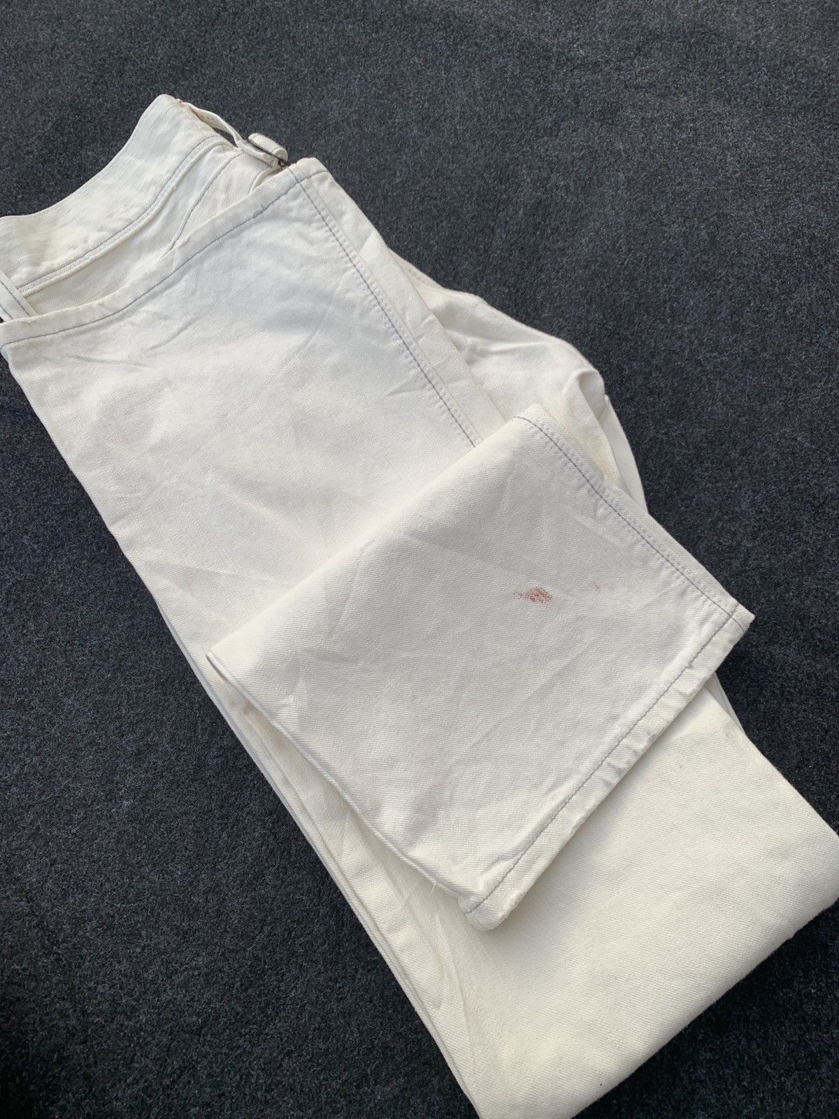 Edwin Archive Edwin XV White Denim Flare Buckle Back Patchwork Size US 30 / EU 46 - 13 Thumbnail