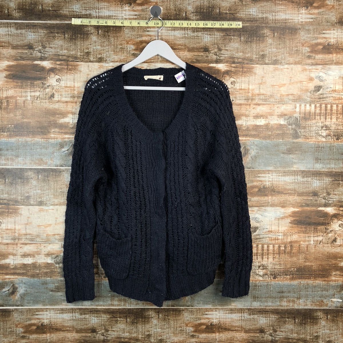 Japanese Brand Earth & Music Econogly Dark Blue Cardigan Knitwear #A2469 Size M / US 6-8 / IT 42-44 - 1 Thumbnail
