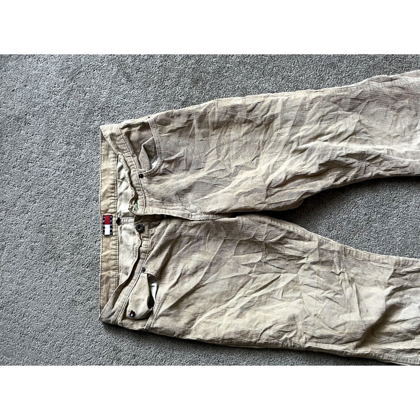 Tommy Hilfiger Tommy Jeans Corduroy Jeans Womens Size 11 Mid Rise Straight Leg 100% Cotton Beige Girls Women Tommy Hilfiger Jeans Size 32" / US 10 / IT 46 - 5 Thumbnail