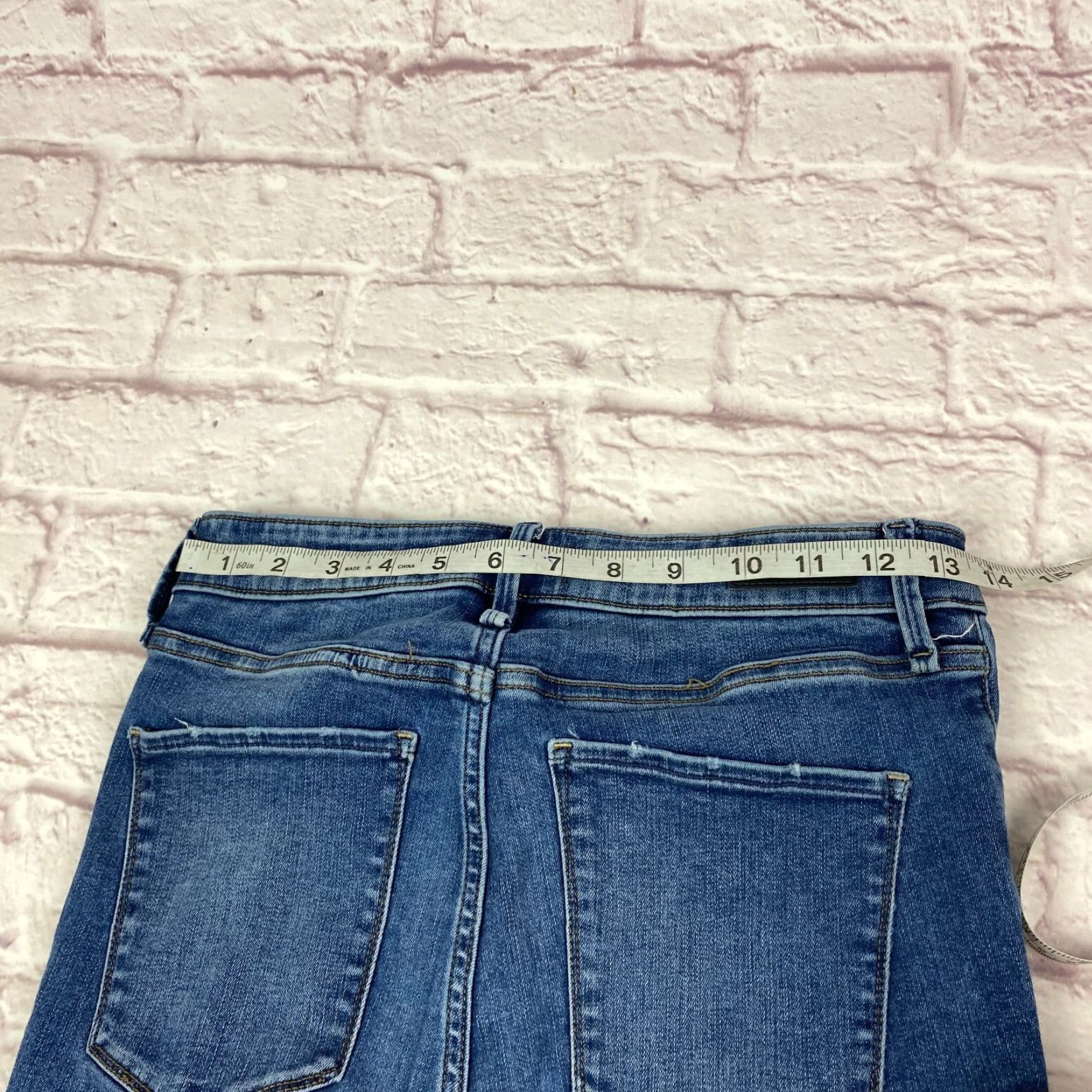 Abercrombie & Fitch Abercrombie & Fitch Simone High Rise Super Skinny Jeans Distressed Blue 27 Long Size 27" / US 4 / IT 40 - 7 Thumbnail