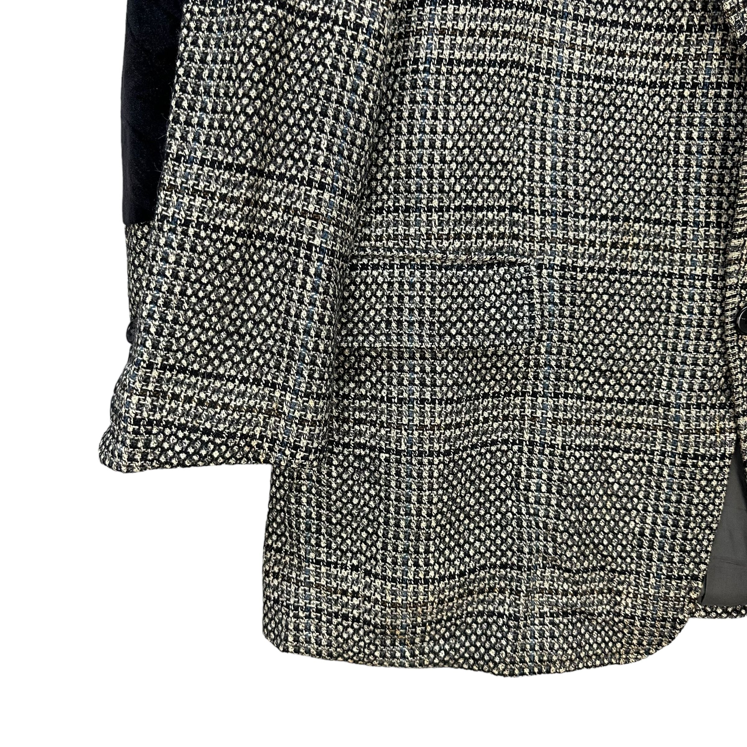 Burberry BURBERRYS Honeycomb Houndstooth Pattern Wool Blazer A43-0991 Size 44R - 4 Thumbnail