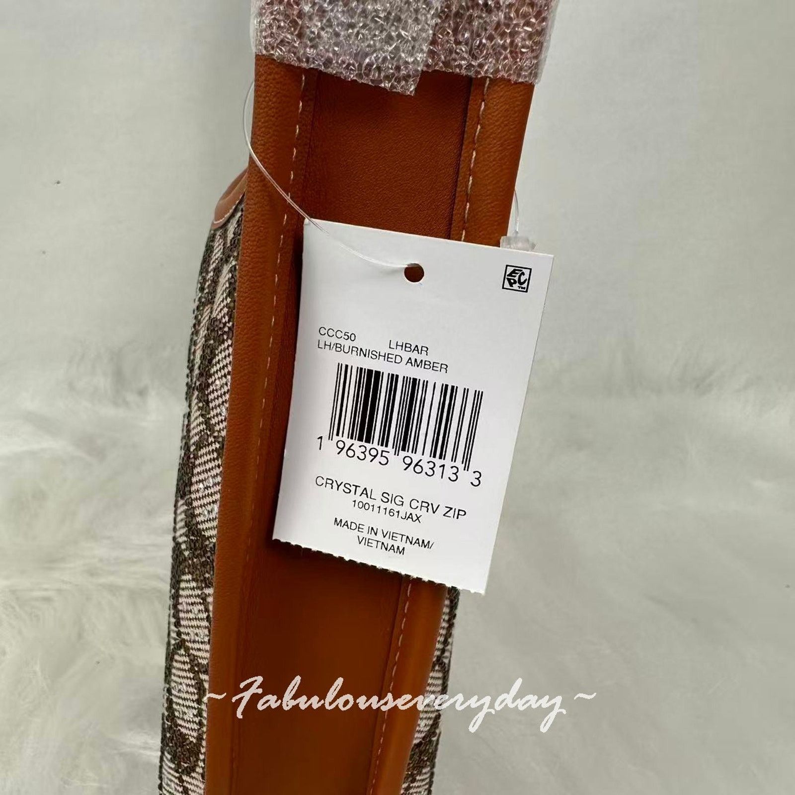 Coach COACH Crystal Curve Zip Shoulder Jacquard/Burnished Amber Size ONE SIZE - 6 Thumbnail