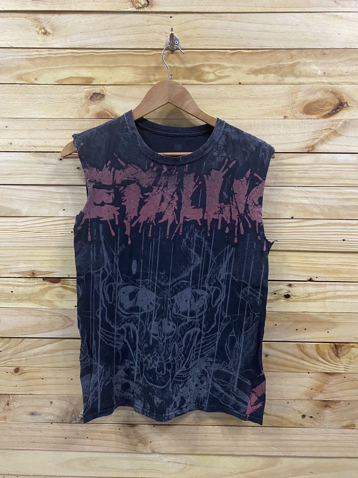 Affliction × Band Tees Metallica pusheads overprint sleeveless tee Size US S / EU 44-46 / 1 - 1 Thumbnail