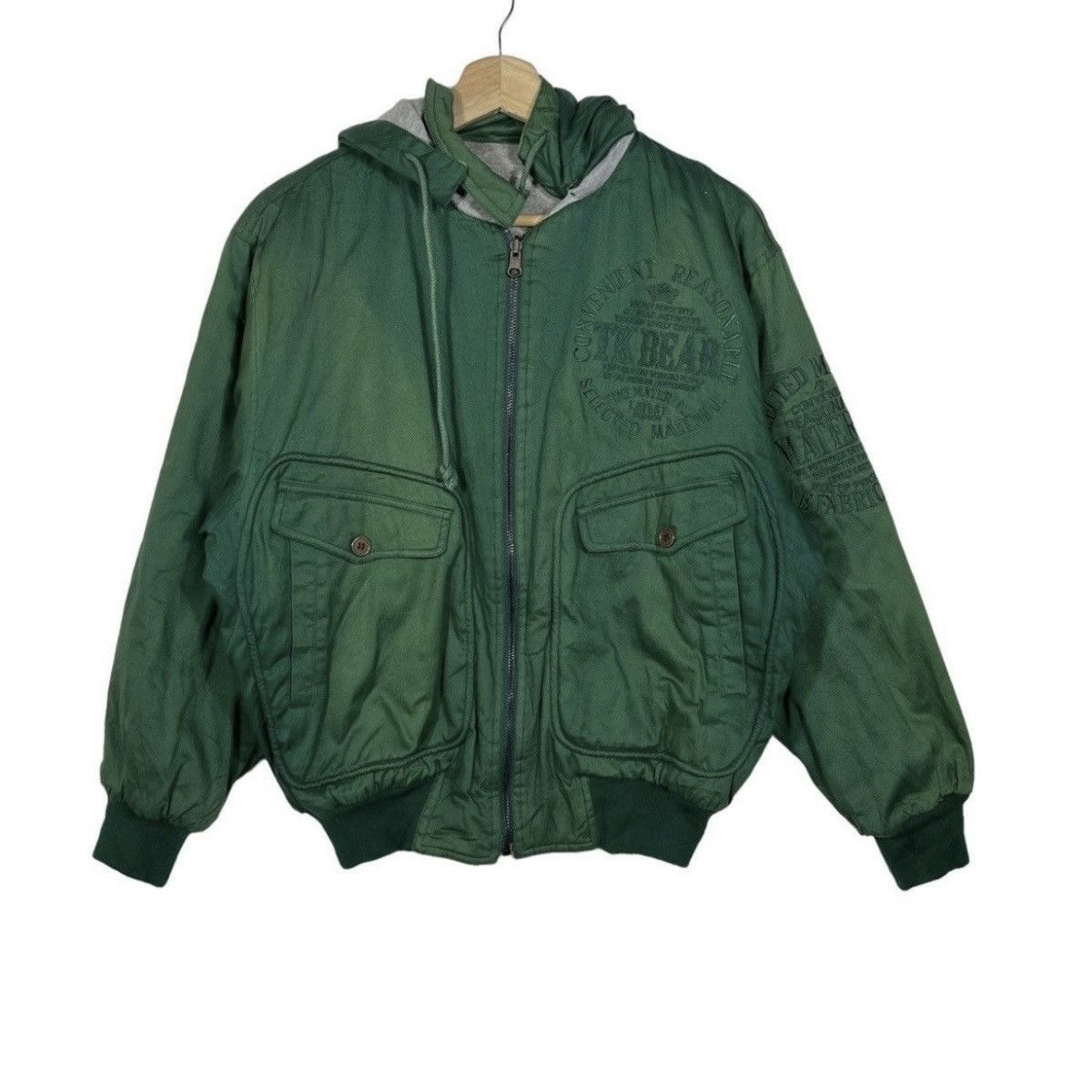 Japanese Brand Bomber jacket full zipper reversible big logo embroidered Size US M / EU 48-50 / 2 - 1 Thumbnail