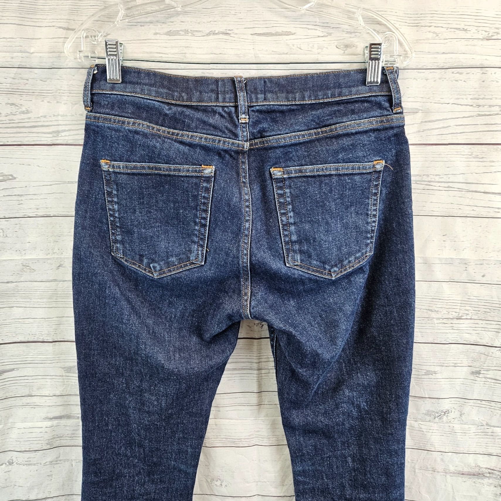 Everlane Everlane Womens Jeans Skinny Ankle Sz 29 Blue Mid Rise Cotton Blend Denim Size 29" - 4 Thumbnail