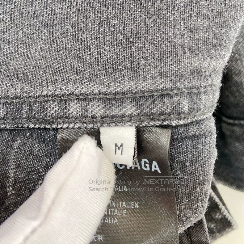Balenciaga Balenciaga Grey-Black Denim Jacket Size US M / EU 48-50 / 2 - 7 Thumbnail