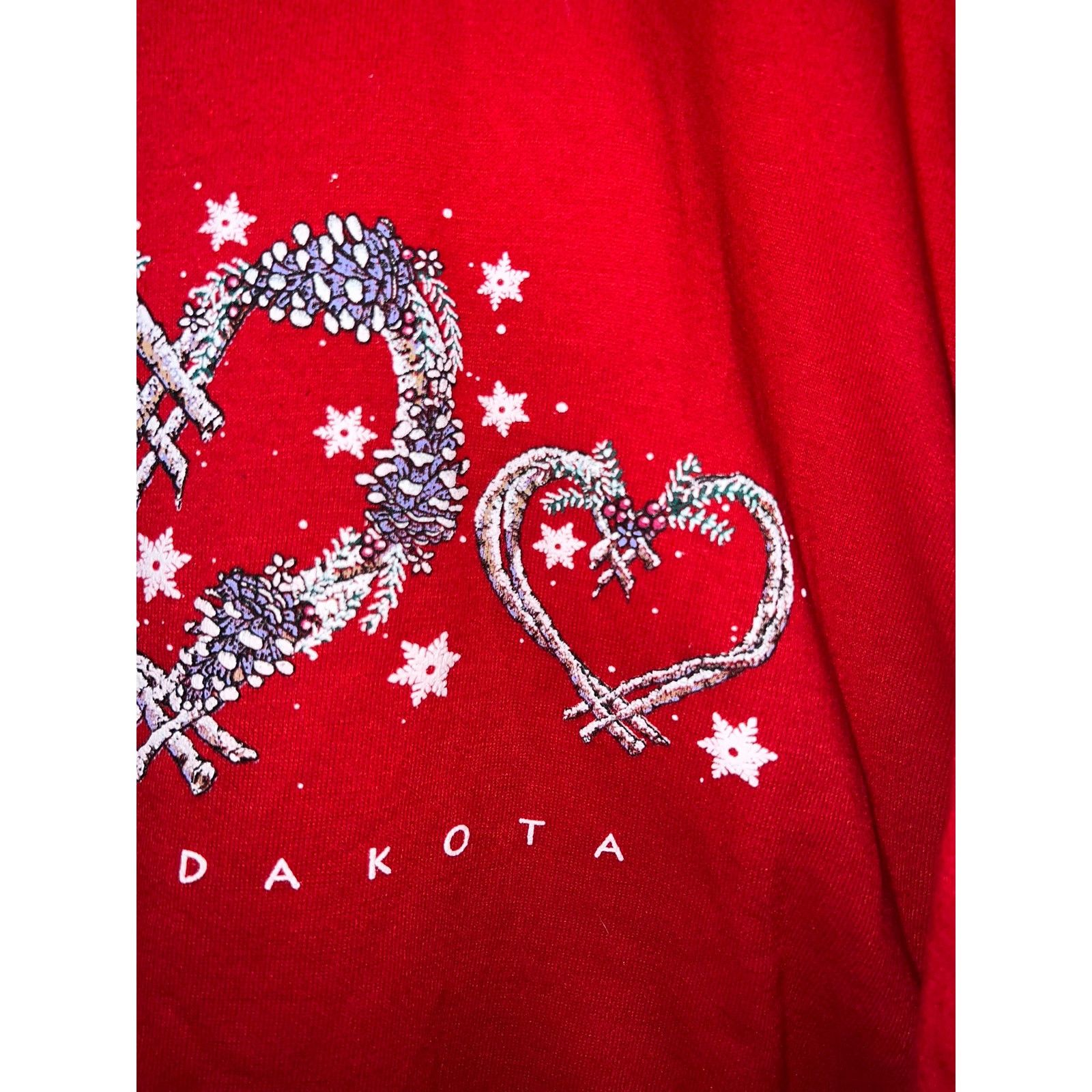 Jerzees Vintage North Dakota Sweatshirt Winter Christmas Crewneck L Size US L / EU 52-54 / 3 - 5 Thumbnail