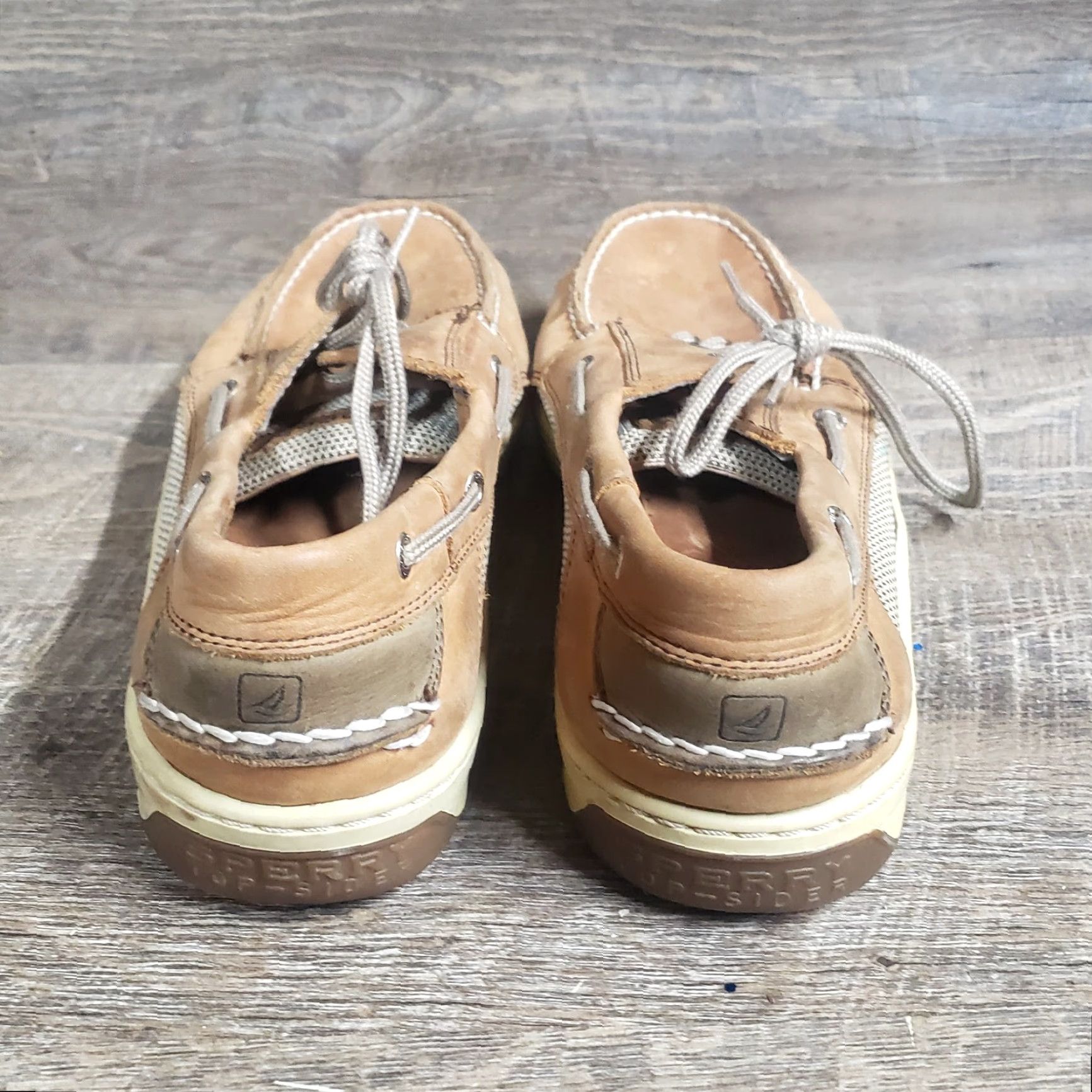 Sperry Sperry Billfish Men's Boat Shoe Dark Tan Brown Leather Leather Cushioned Rubber Size 12 Men Shoes Size US L / EU 52-54 / 3 - 4 Thumbnail