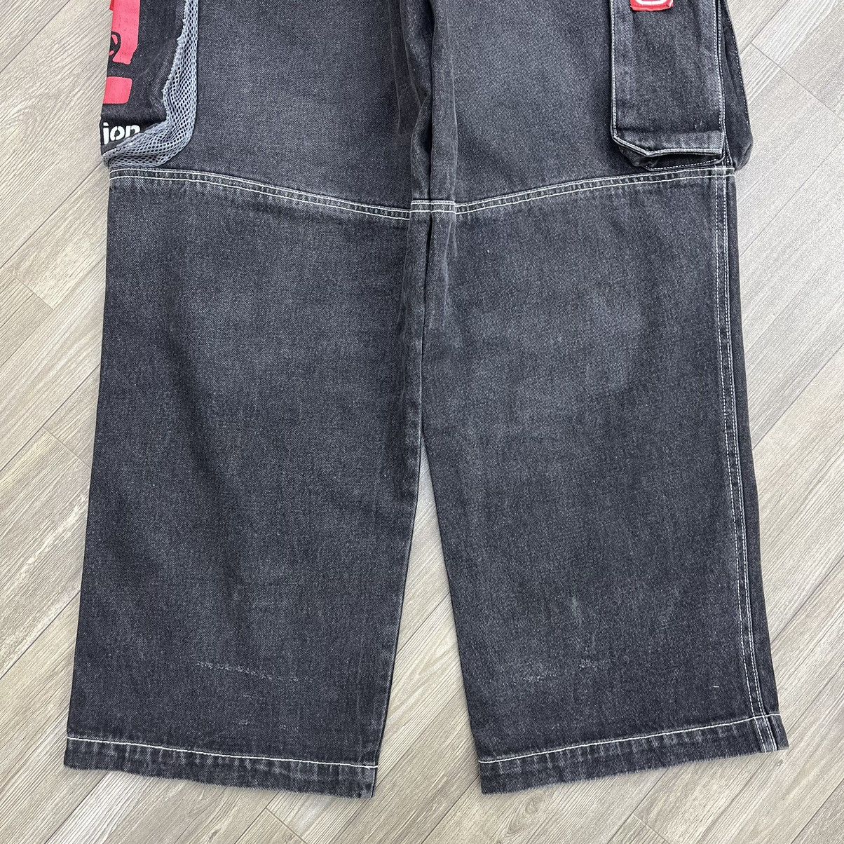Ecko Unltd. × JNCO × Vintage Y2K Vintage Ecko Unltd Baggy Cargo Jeans Size US 33 - 3 Thumbnail
