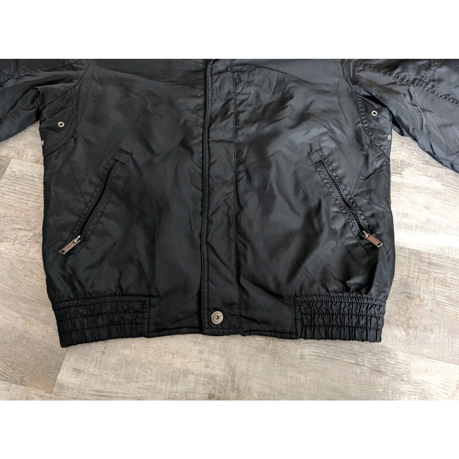 Zara Zara Man Young Collection Bomber Jacket Full Zip + Snap Lined Black Size M Regular Fit Size US M / EU 48-50 / 2 - 4 Thumbnail