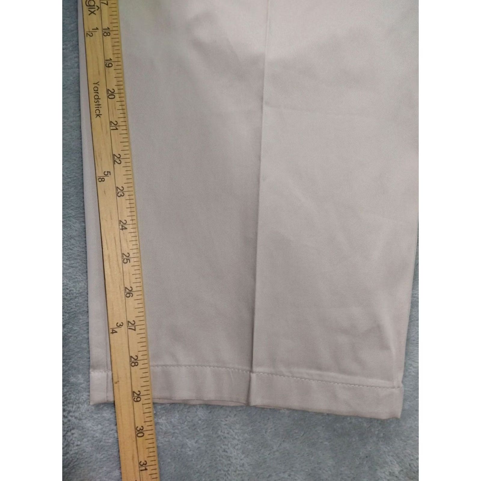Vintage Oak Hill Pants Men 50x30 Beige Chino Pleated Tapered Leg Business Casual Preppy Size US 34 / EU 50 - 5 Thumbnail