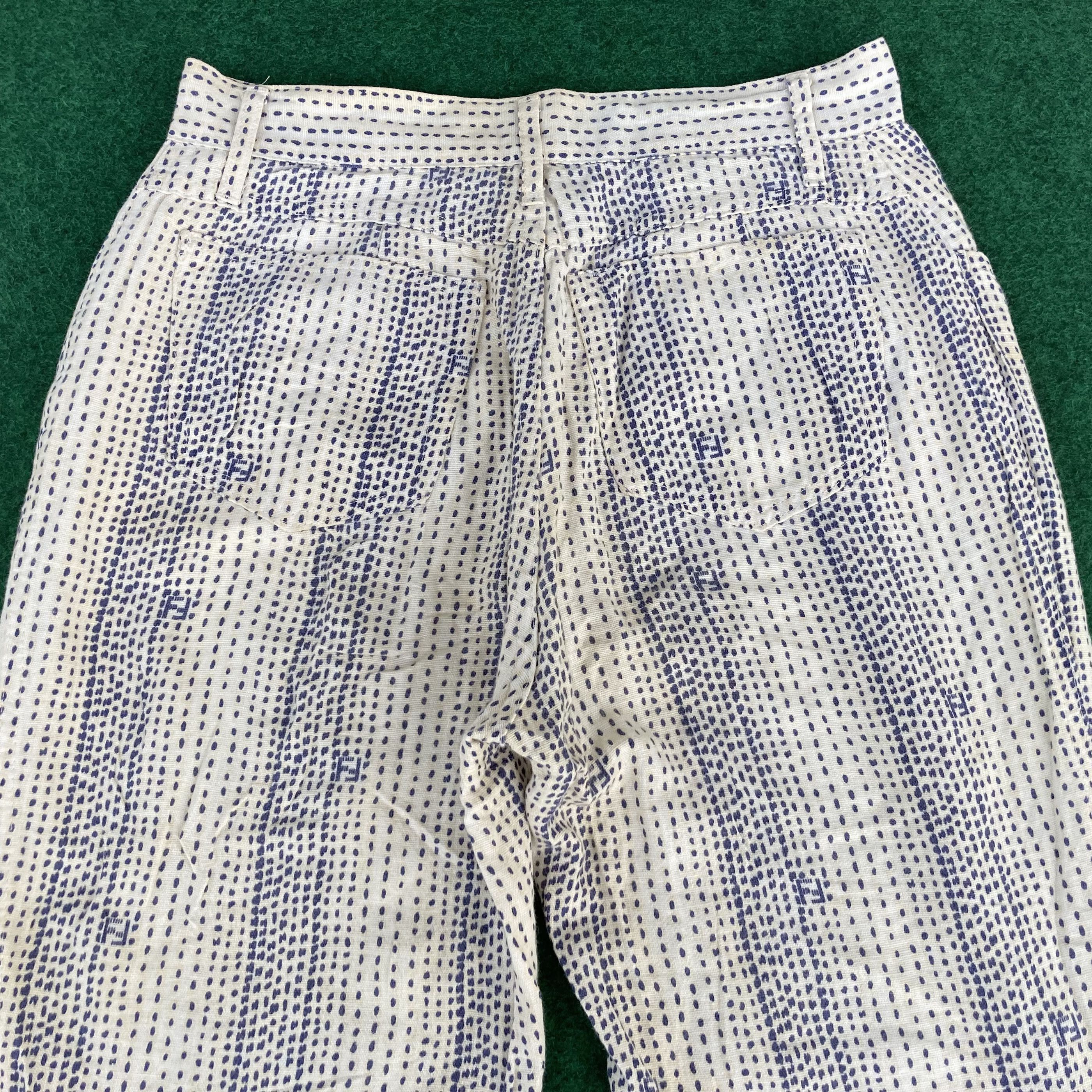 Designer × Fendi × Vintage Vtg Fendi FF Pants Sz 28 Trouser Jeans Size US 28 / EU 44 - 11 Thumbnail