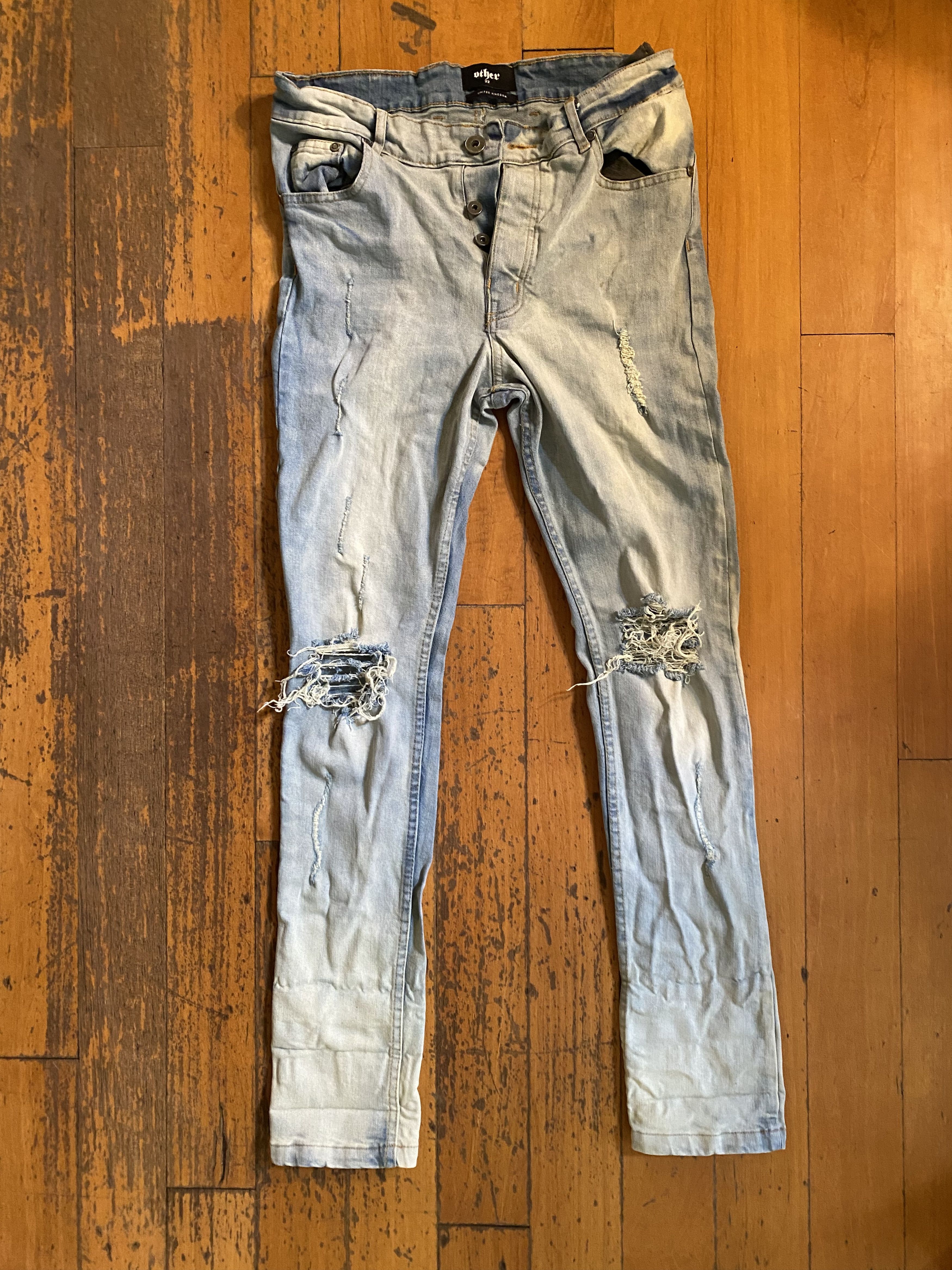 Other UK other UK distressed skinny jeans Size US 32 / EU 48 - 1 Thumbnail