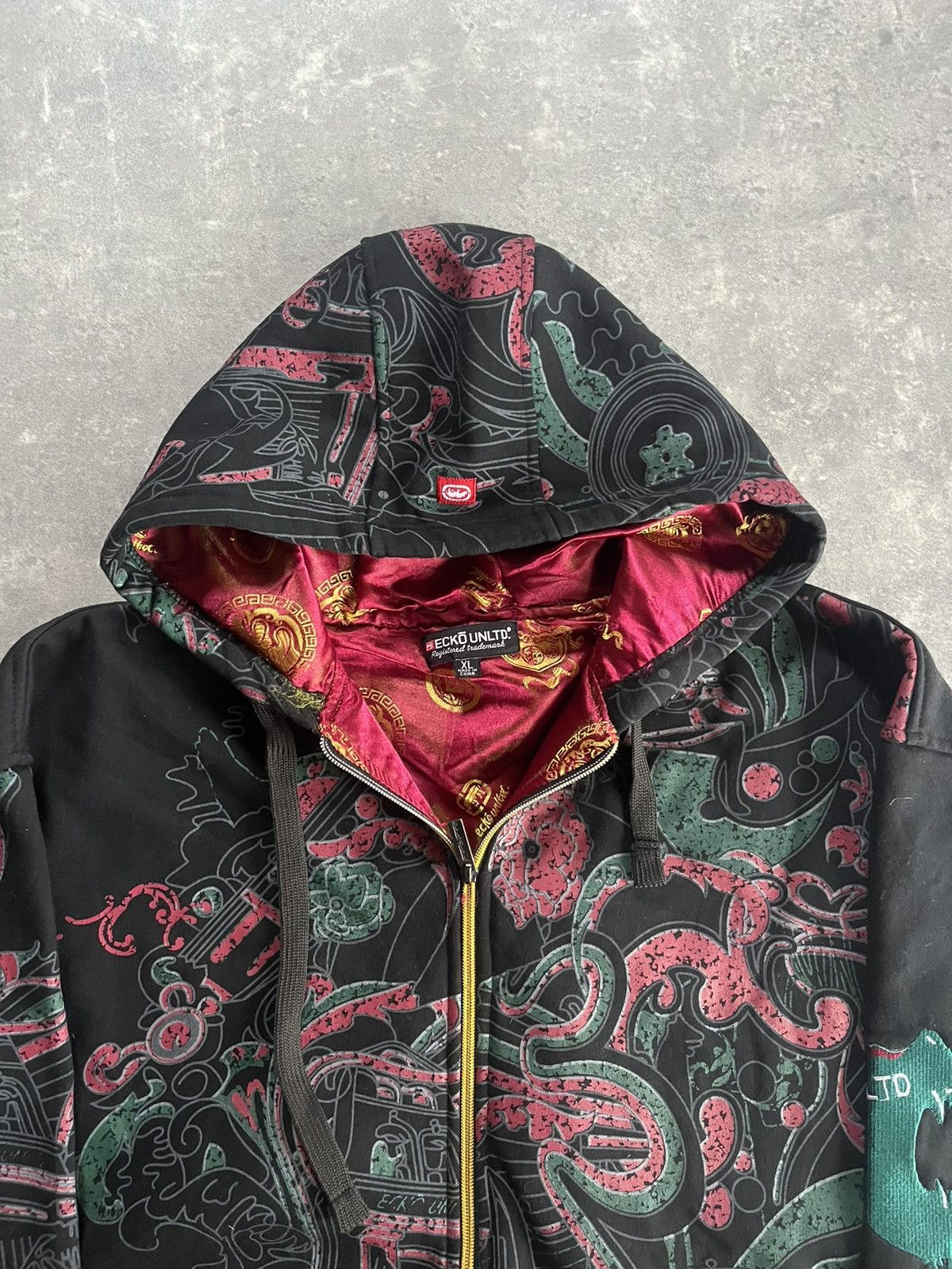Ecko Unltd. Ecko Unltd. Multicolour AOP Tribal Printed Baggy Zip Hoodie Size US XL / EU 56 / 4 - 9 Thumbnail