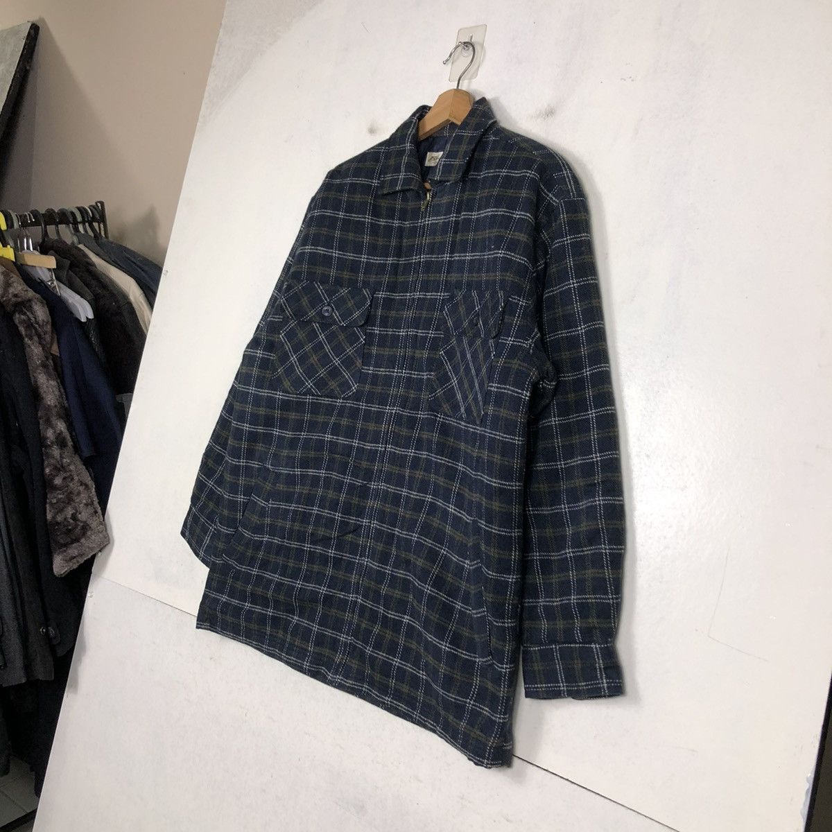 Japanese Brand × Vintage 📌VINTAGE ZIPPER JACKET BLACK BASS TARTAN ISSEY MIYAKE Size US M / EU 48-50 / 2 - 3 Thumbnail